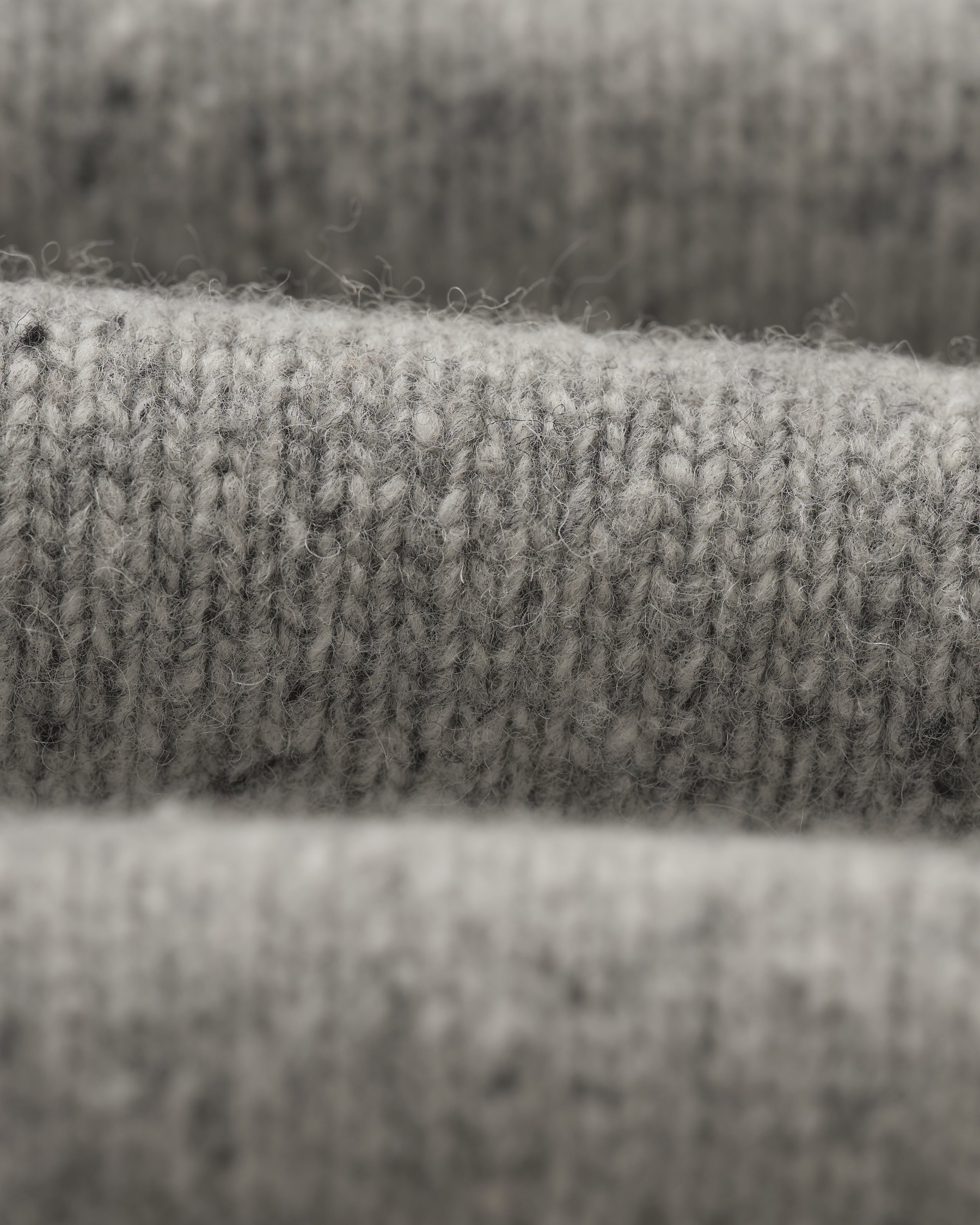 Ridgeway - Grey Donegal Roll Neck Jumper