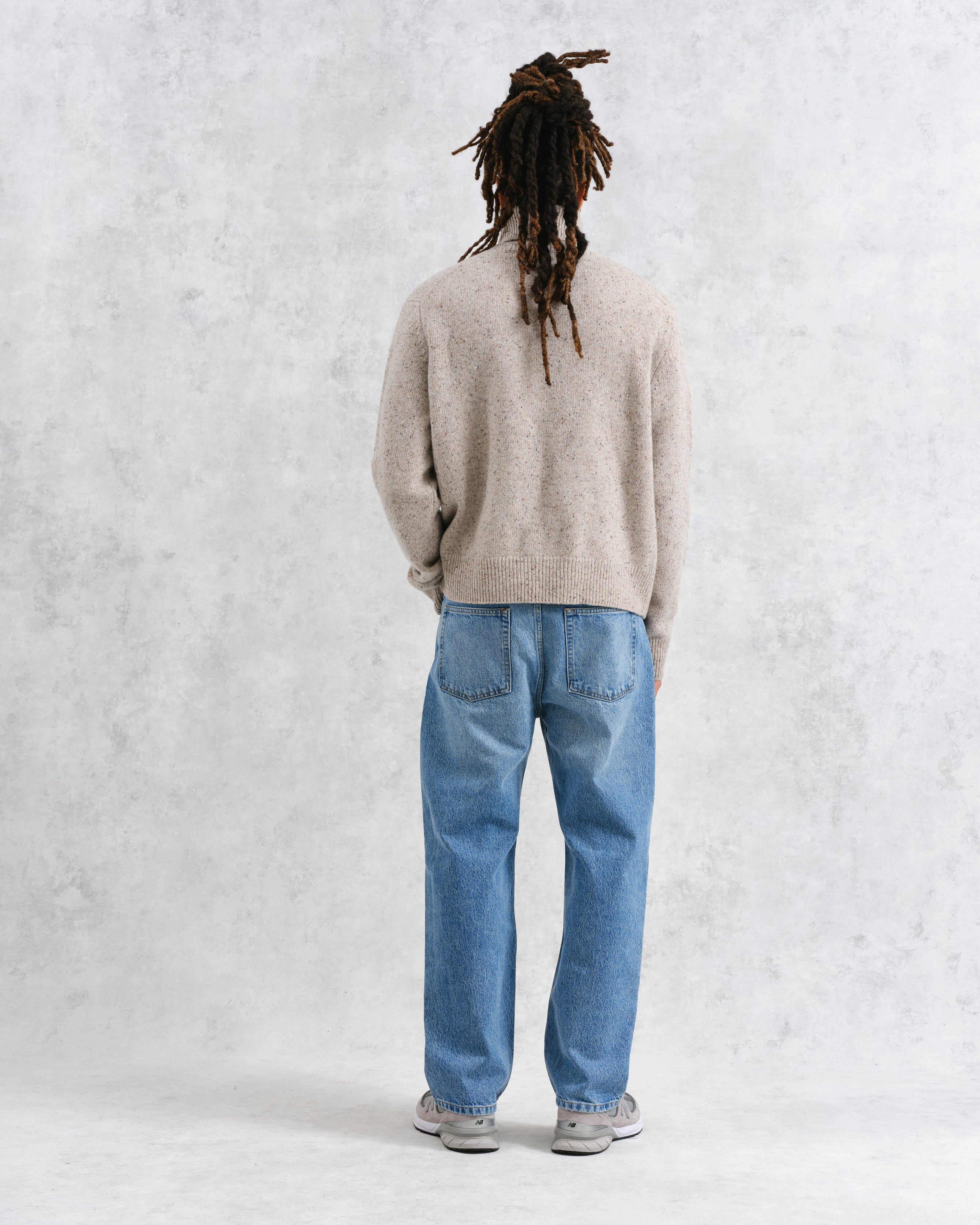 Ridgeway - Natural Donegal Roll Neck Jumper