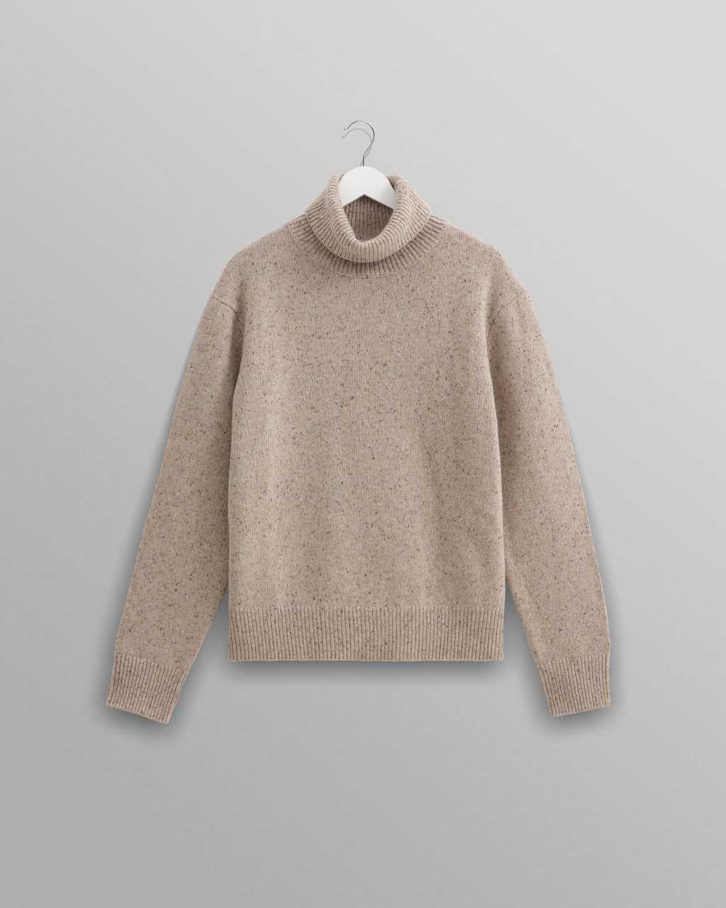 Ridgeway - Natural Donegal Roll Neck Jumper
