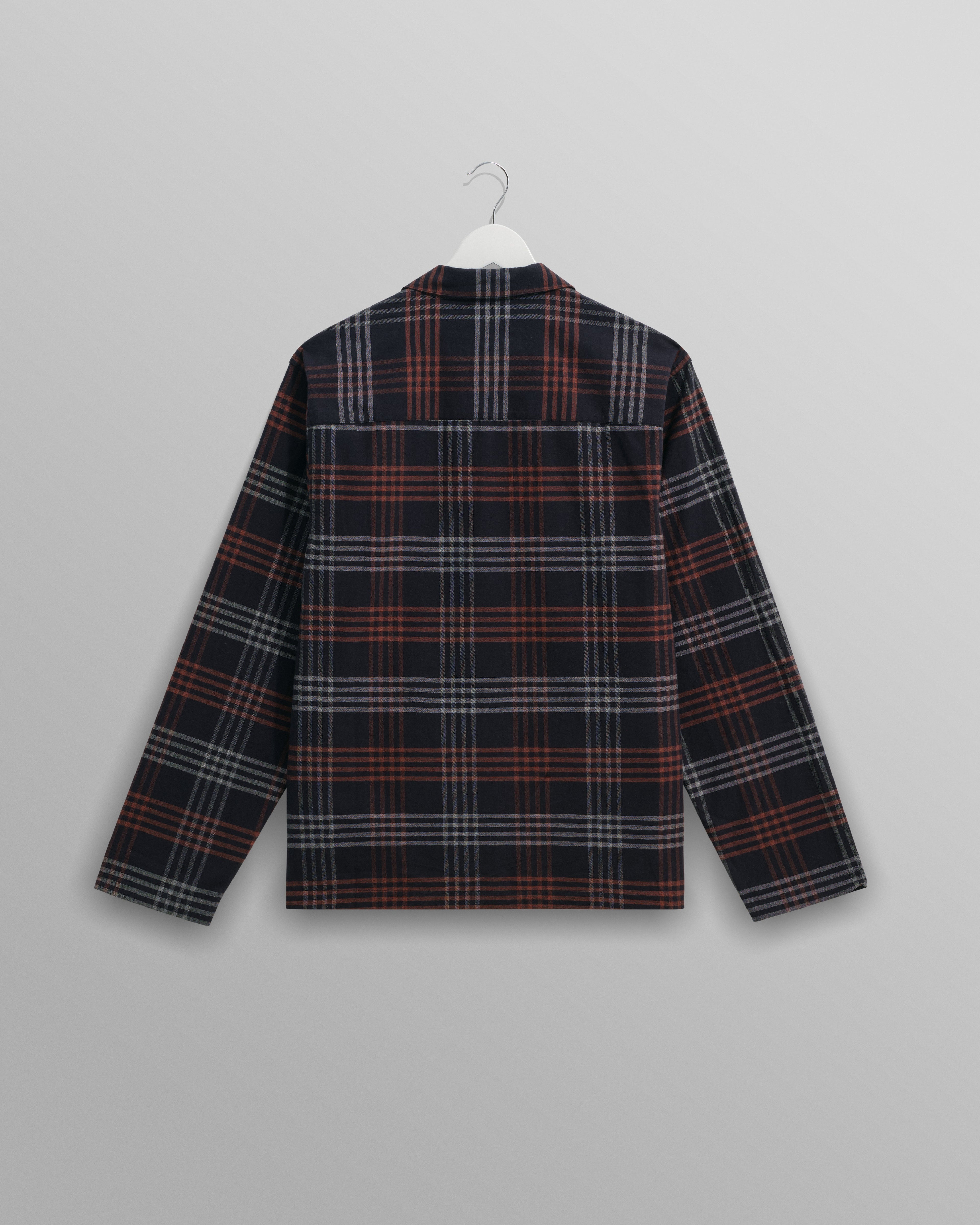 Ripley - Navy And Orange Check Flannel Lounge Shirt