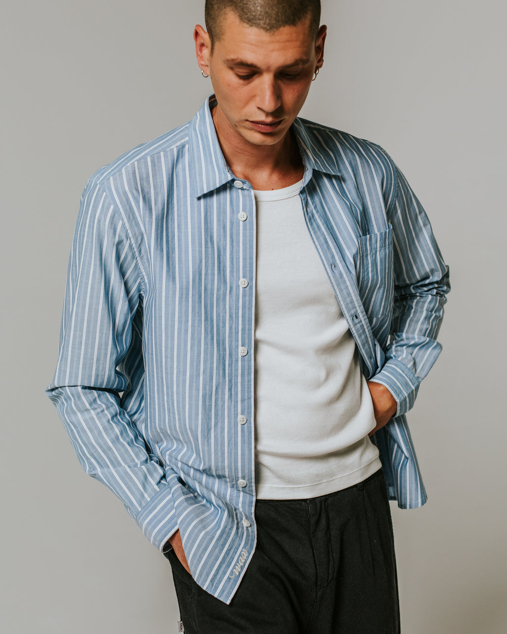 Rove - Blue Striped Cotton-Poplin Shirt
