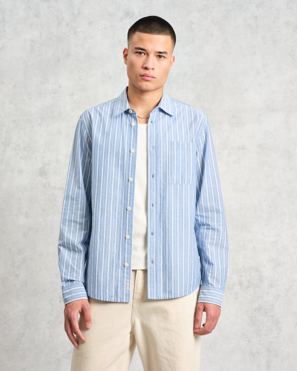 Rove - Blue Striped Cotton-Poplin Shirt