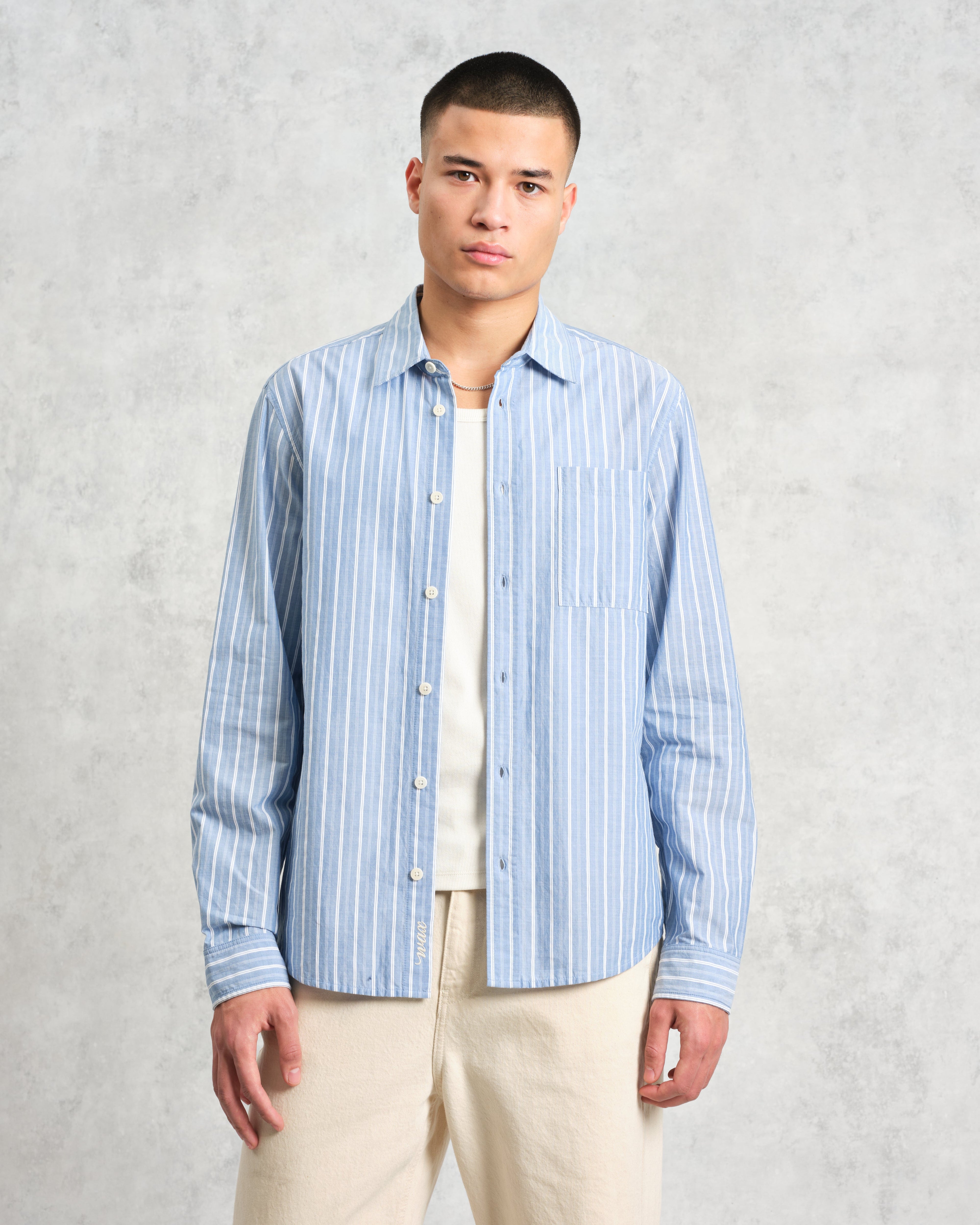 Rove - Blue Striped Cotton-Poplin Shirt