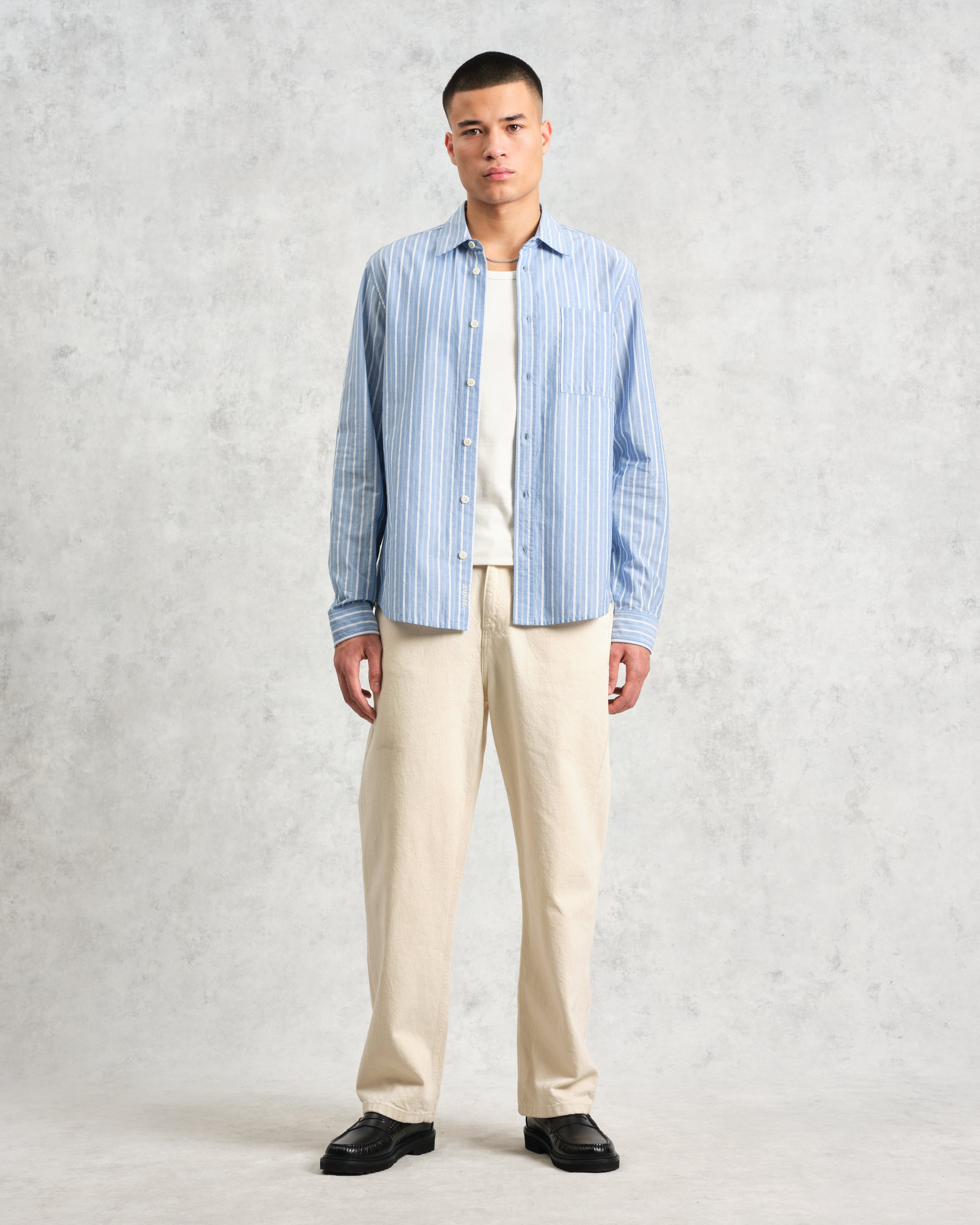 Rove - Blue Striped Cotton-Poplin Shirt
