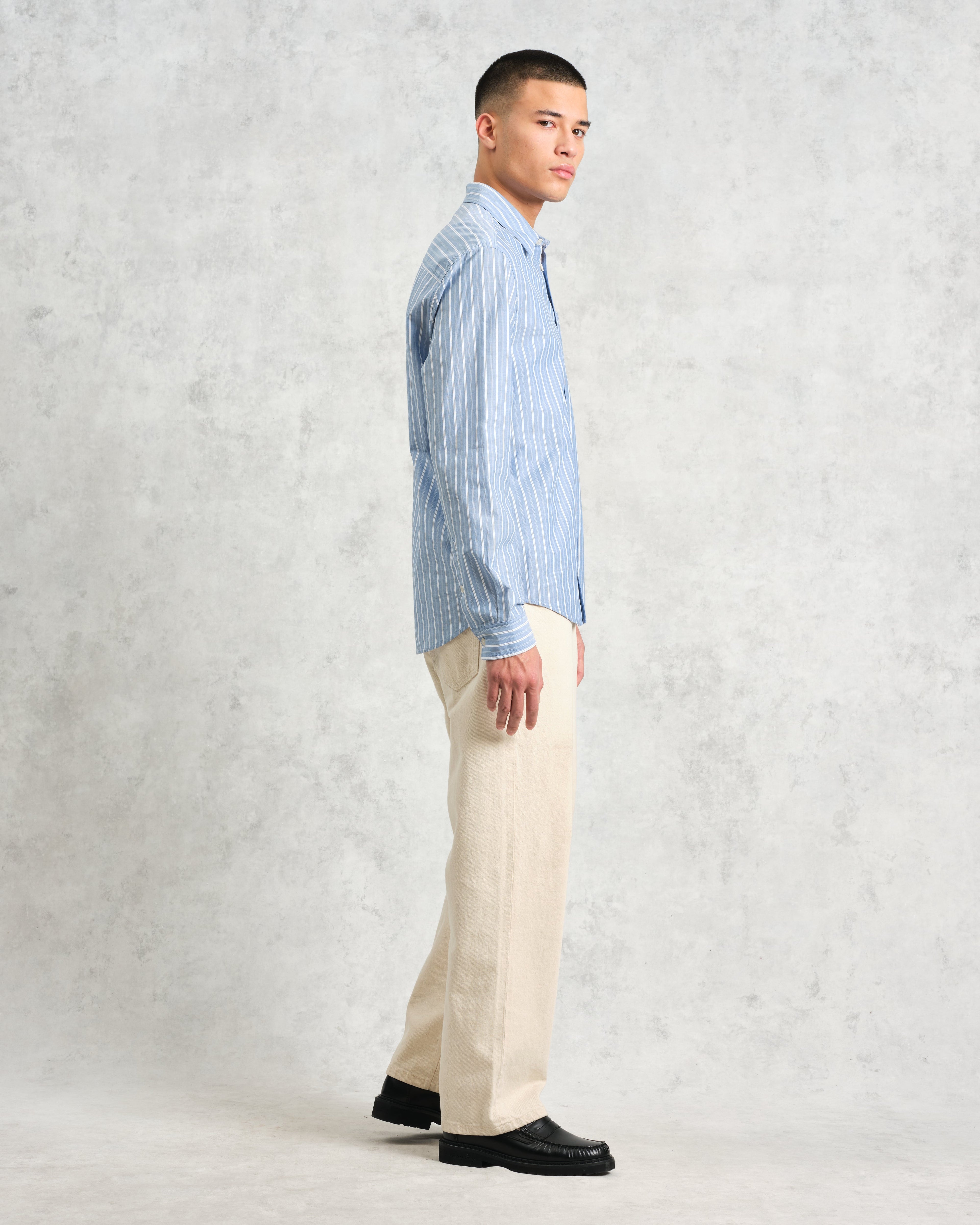 Rove - Blue Striped Cotton-Poplin Shirt