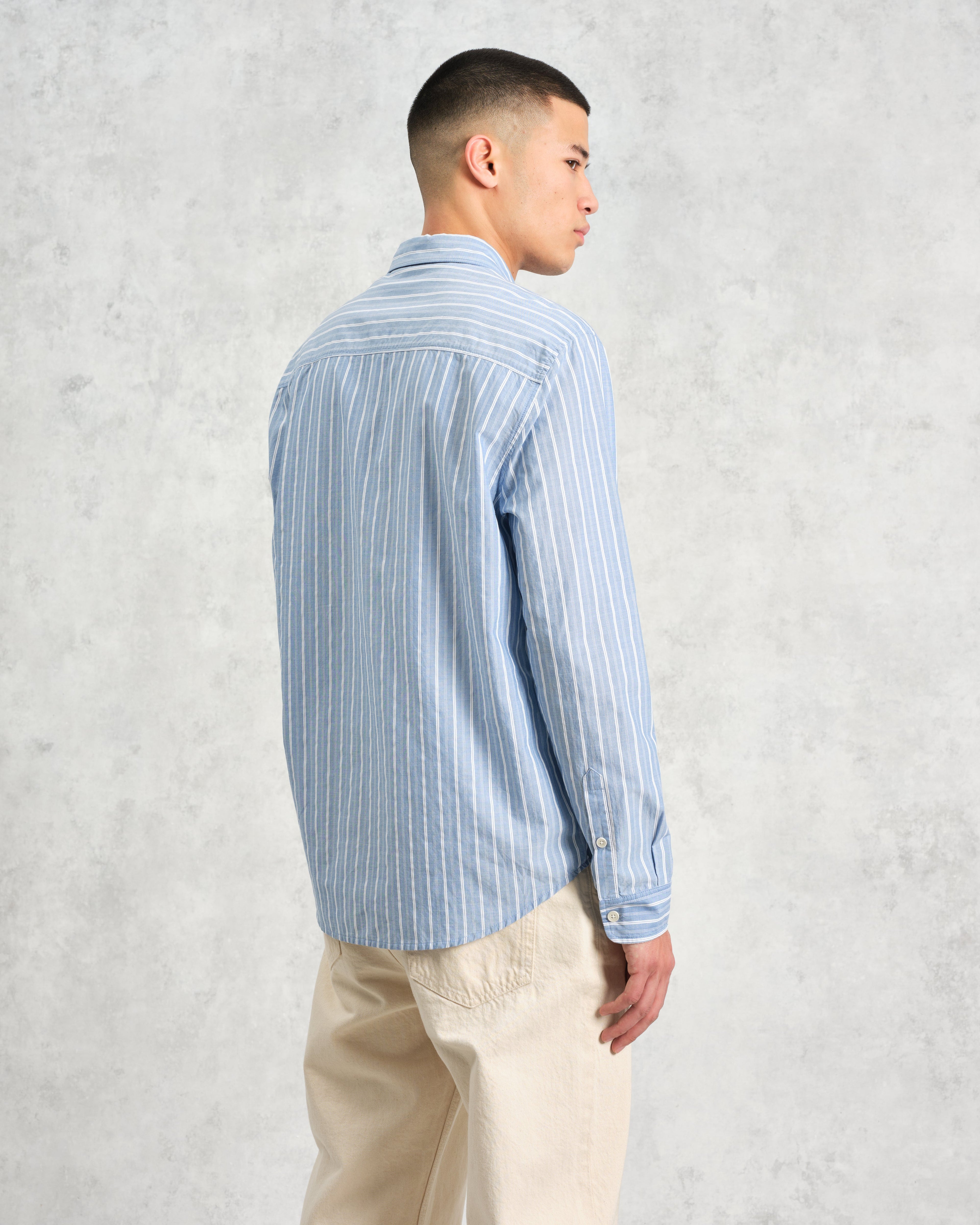 Rove - Blue Striped Cotton-Poplin Shirt