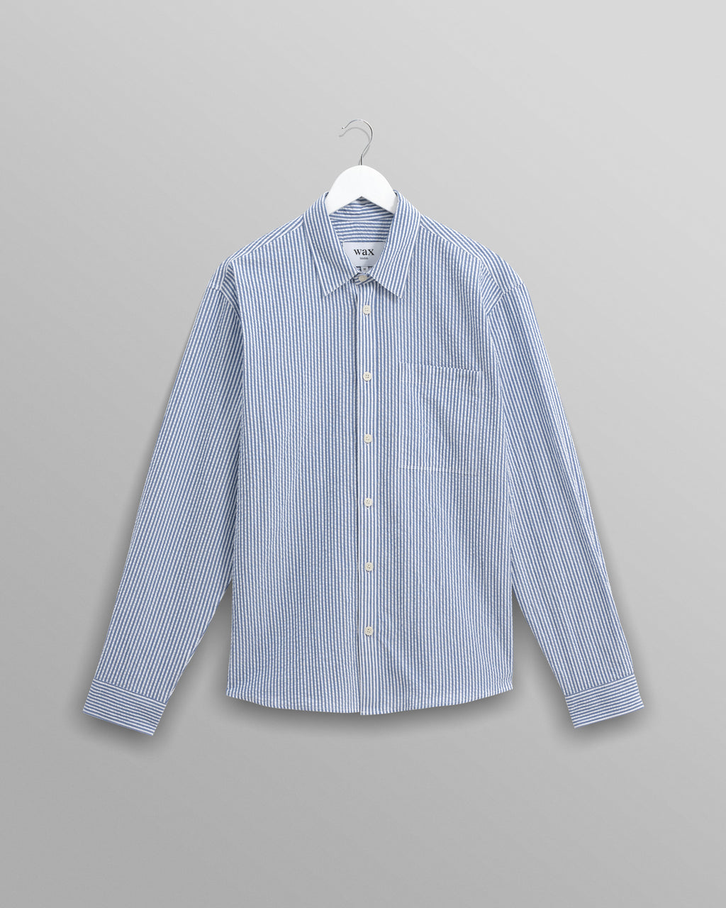 Rove - Blue Striped Cotton Seersucker Shirt