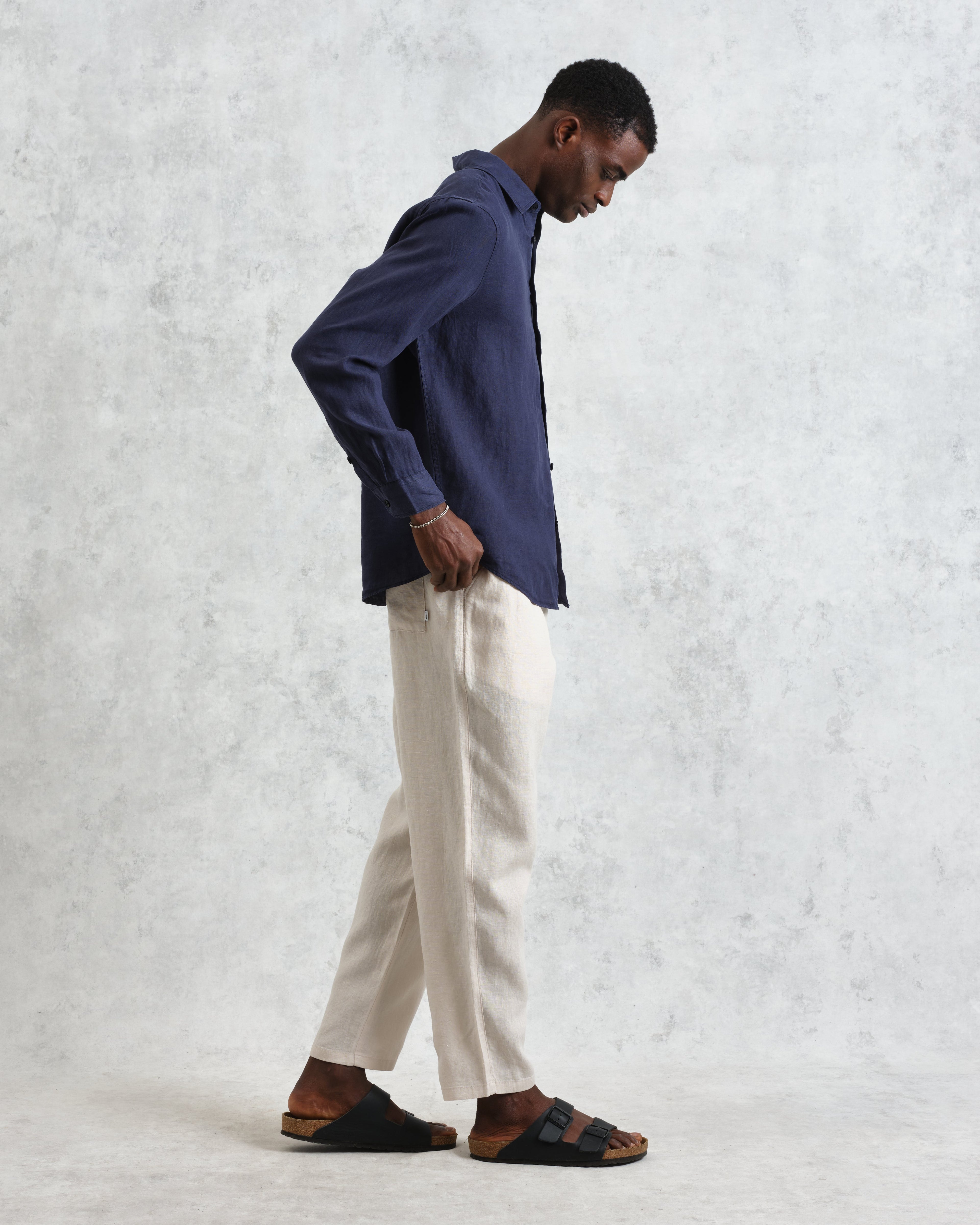 Rove - Navy Linen Shirt