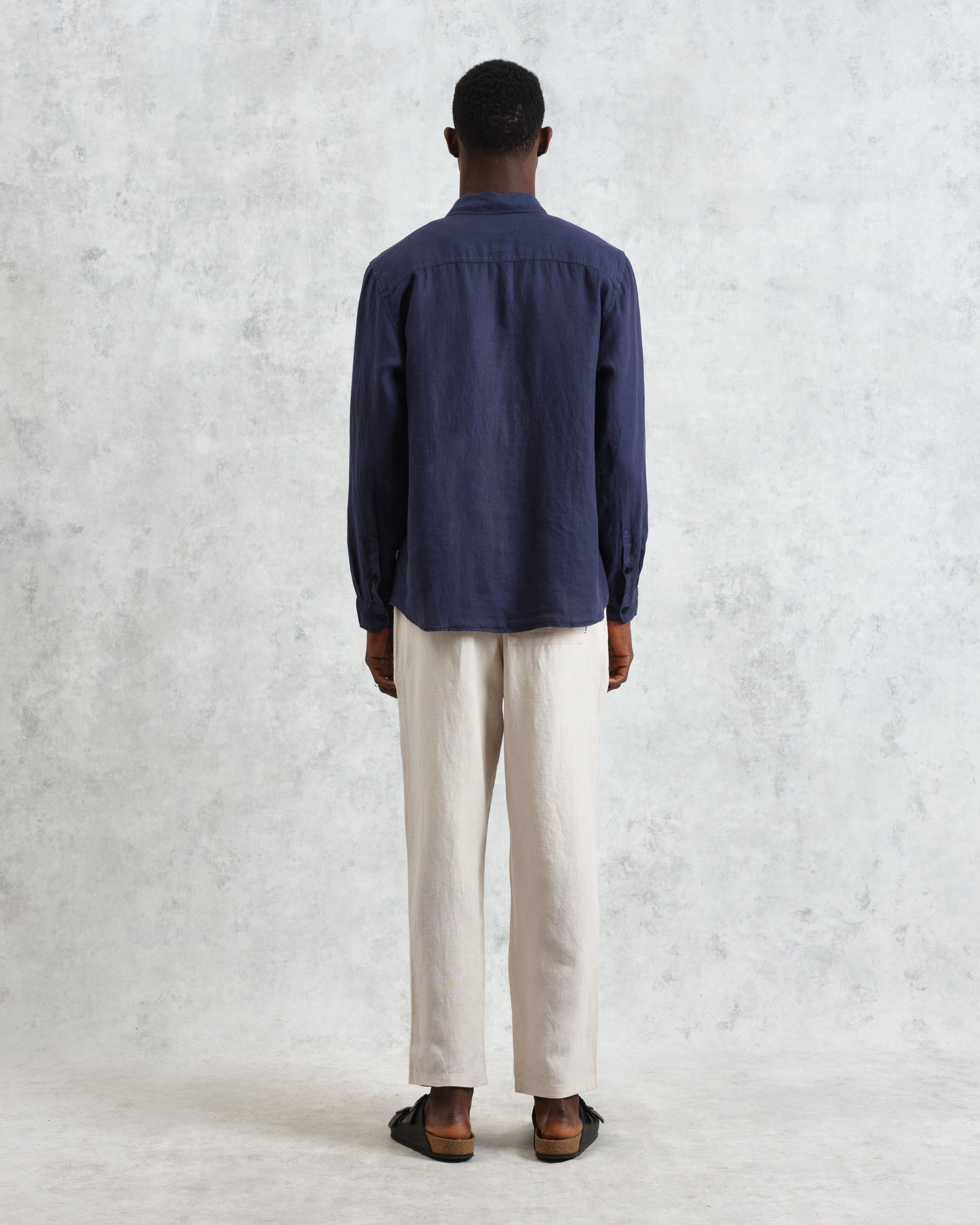 Rove - Navy Linen Shirt