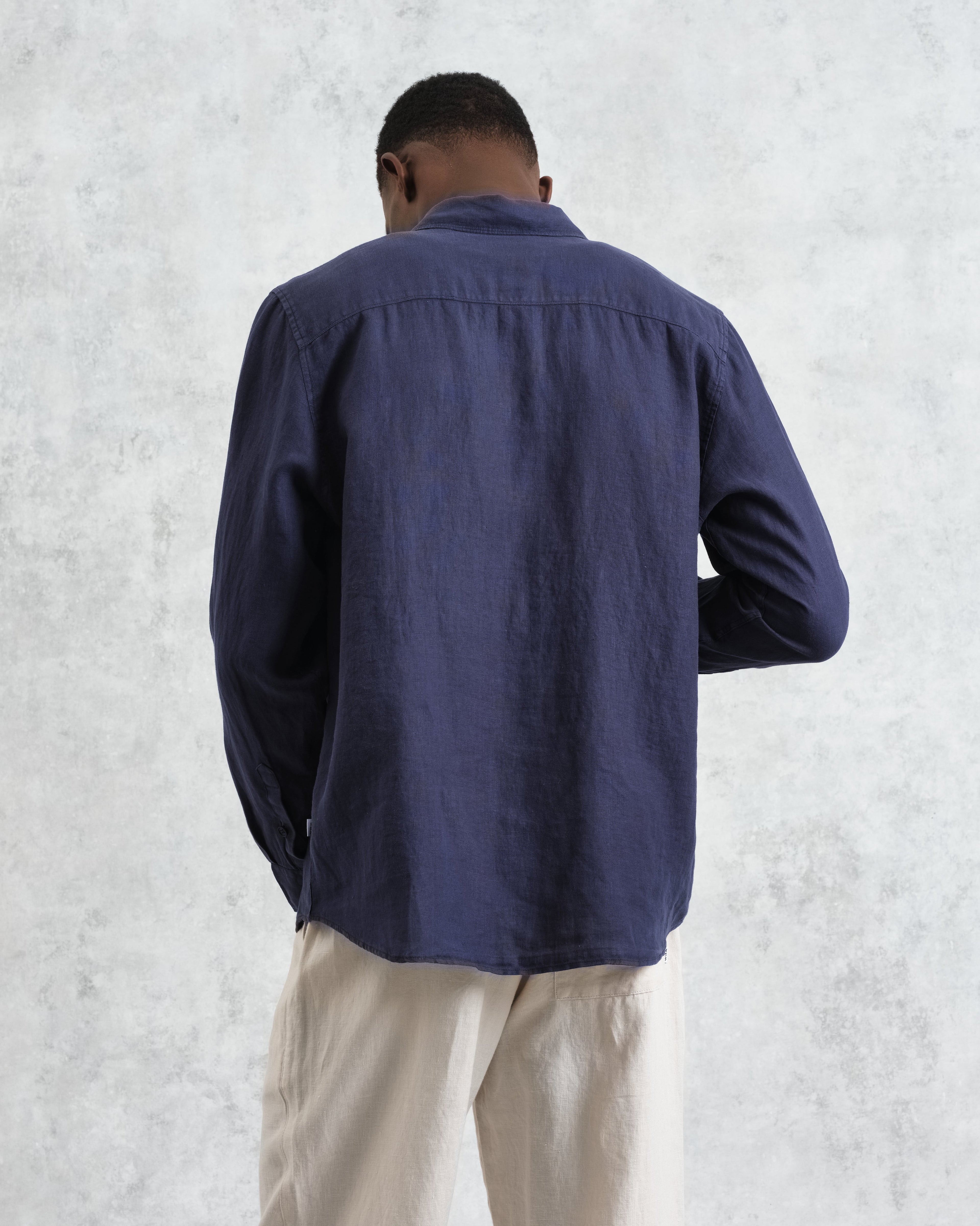 Rove - Navy Linen Shirt