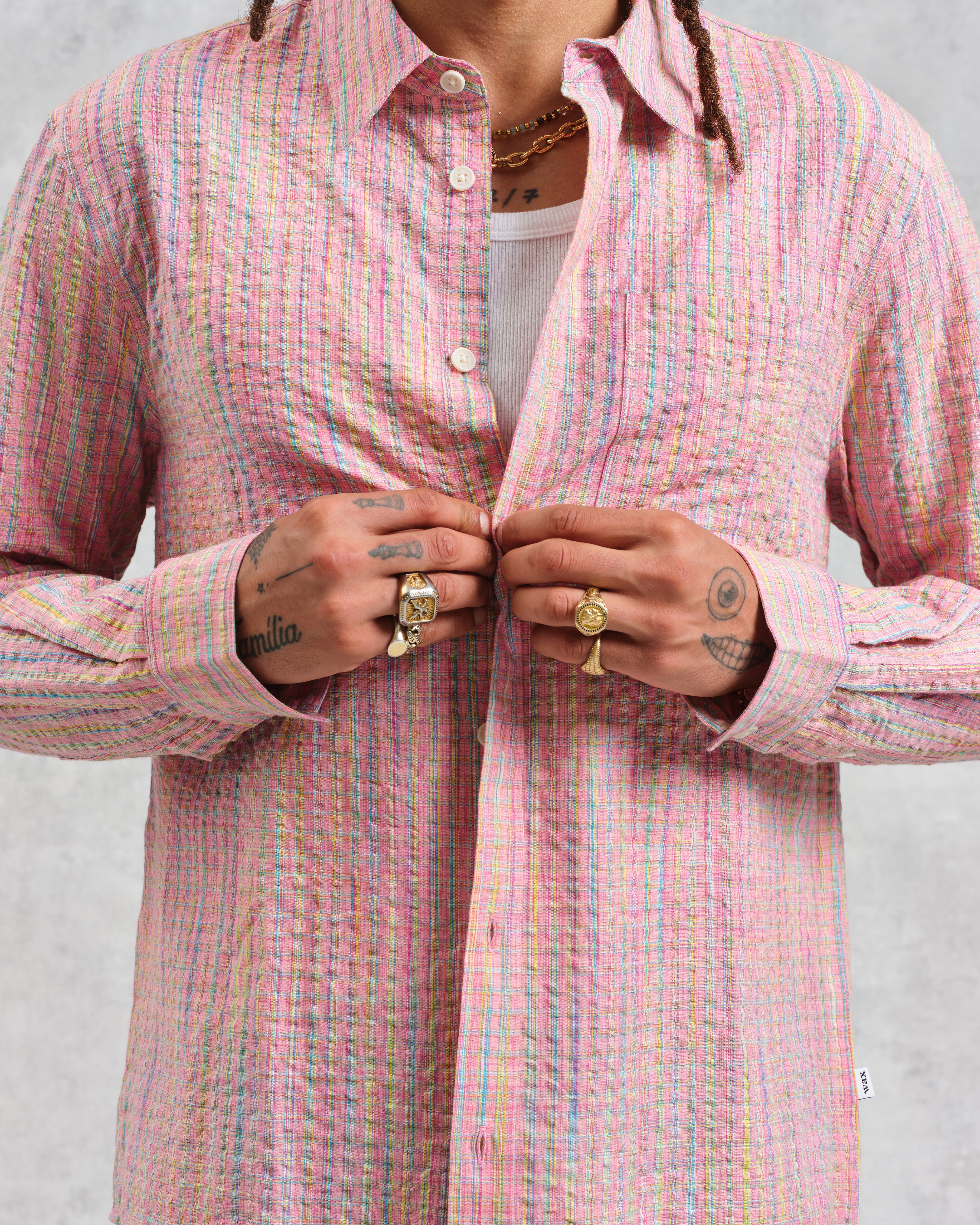 Rove - Pink Check Organic Cotton Shirt