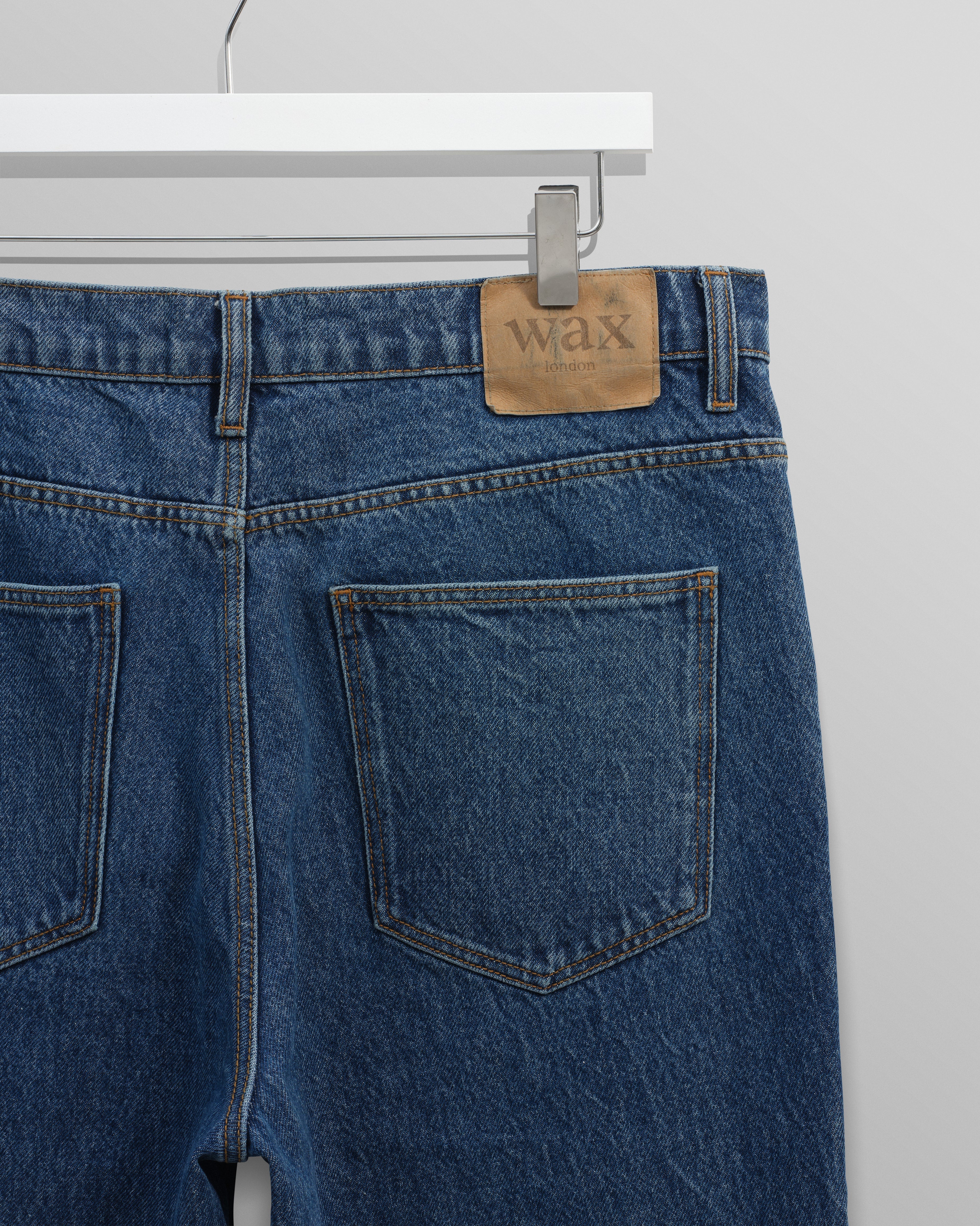 Russell - Mid Blue Straight Fit Denim Jeans