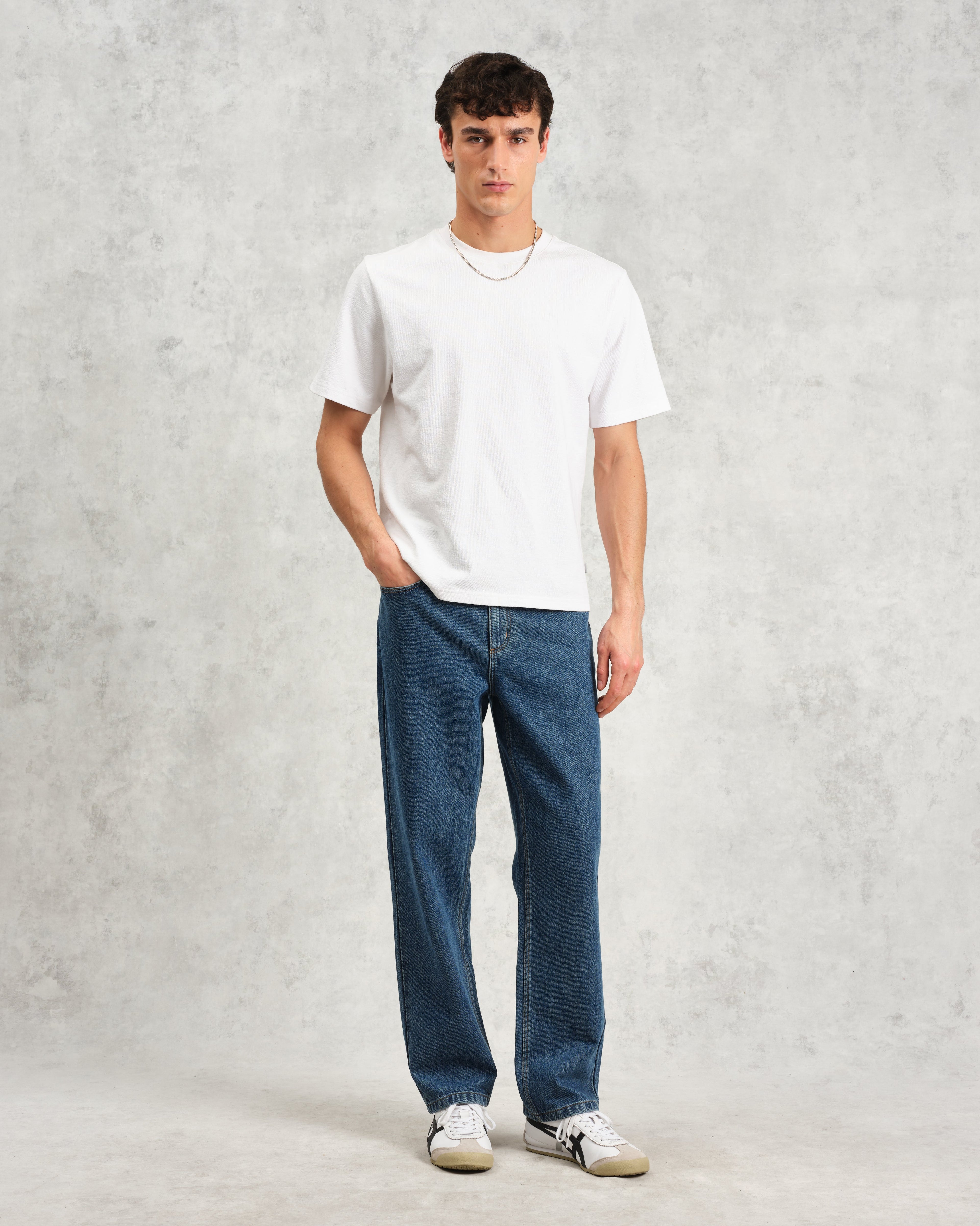 Russell - Mid Blue Straight Fit Denim Jeans