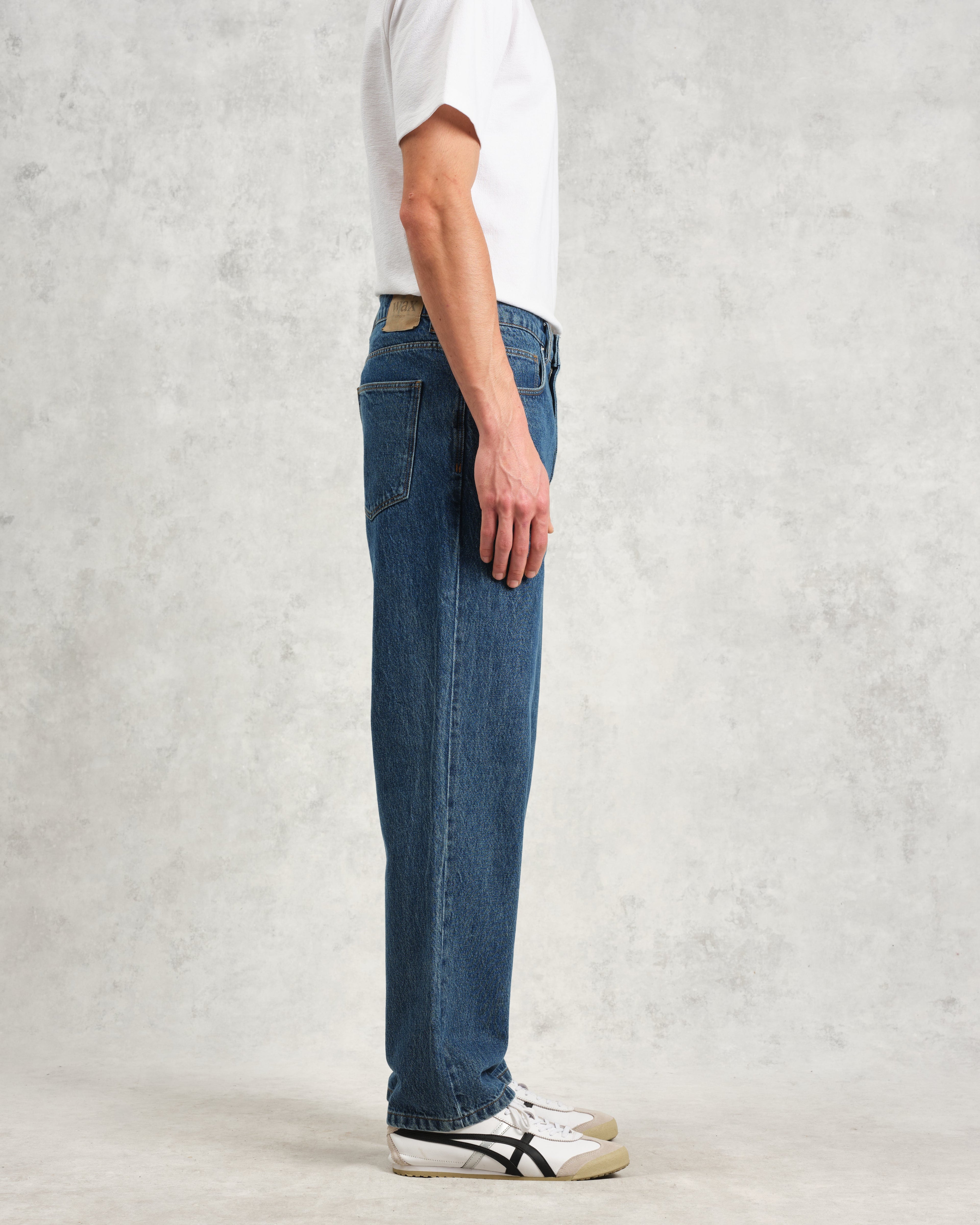 Russell - Mid Blue Straight Fit Denim Jeans