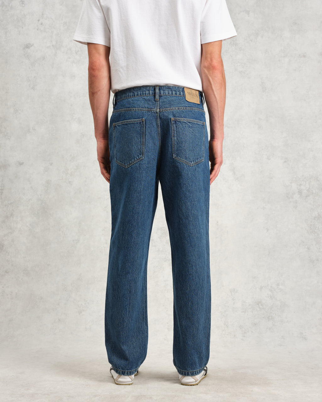 Russell - Mid Blue Straight Fit Denim Jeans