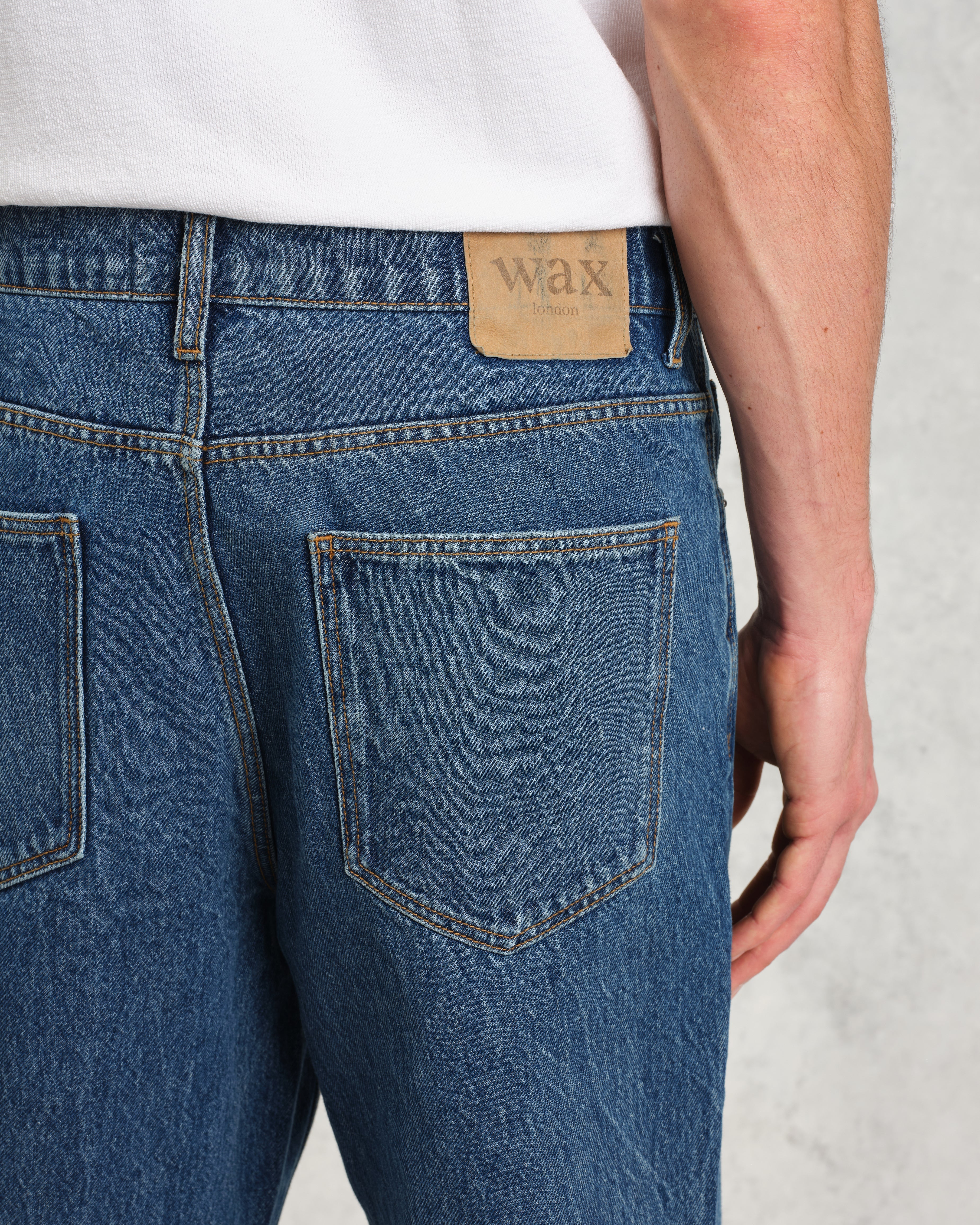 Russell - Mid Blue Straight Fit Denim Jeans