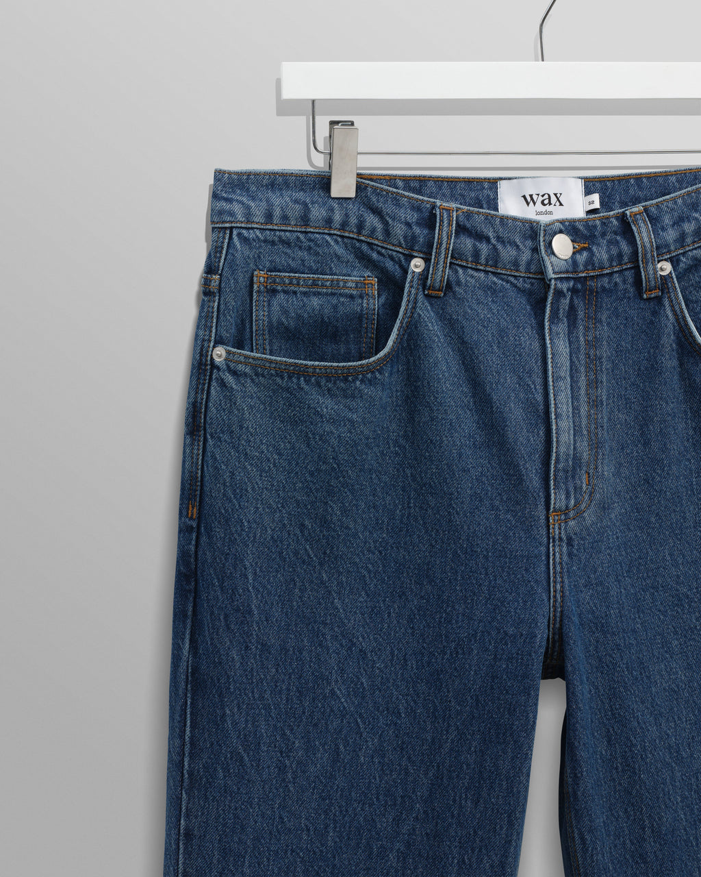 Russell - Mid Blue Straight Fit Denim Jeans