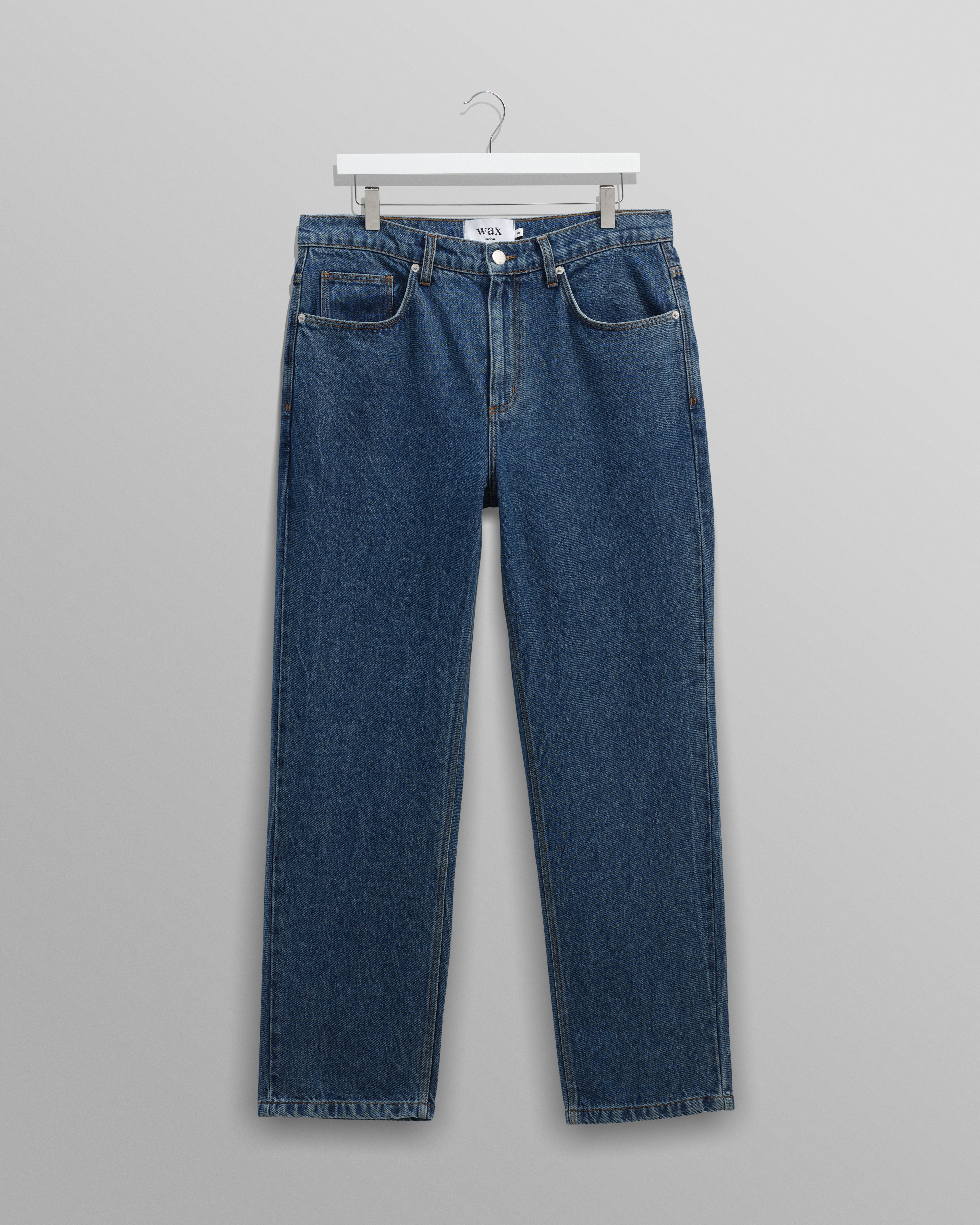 Russell - Mid Blue Straight Fit Denim Jeans