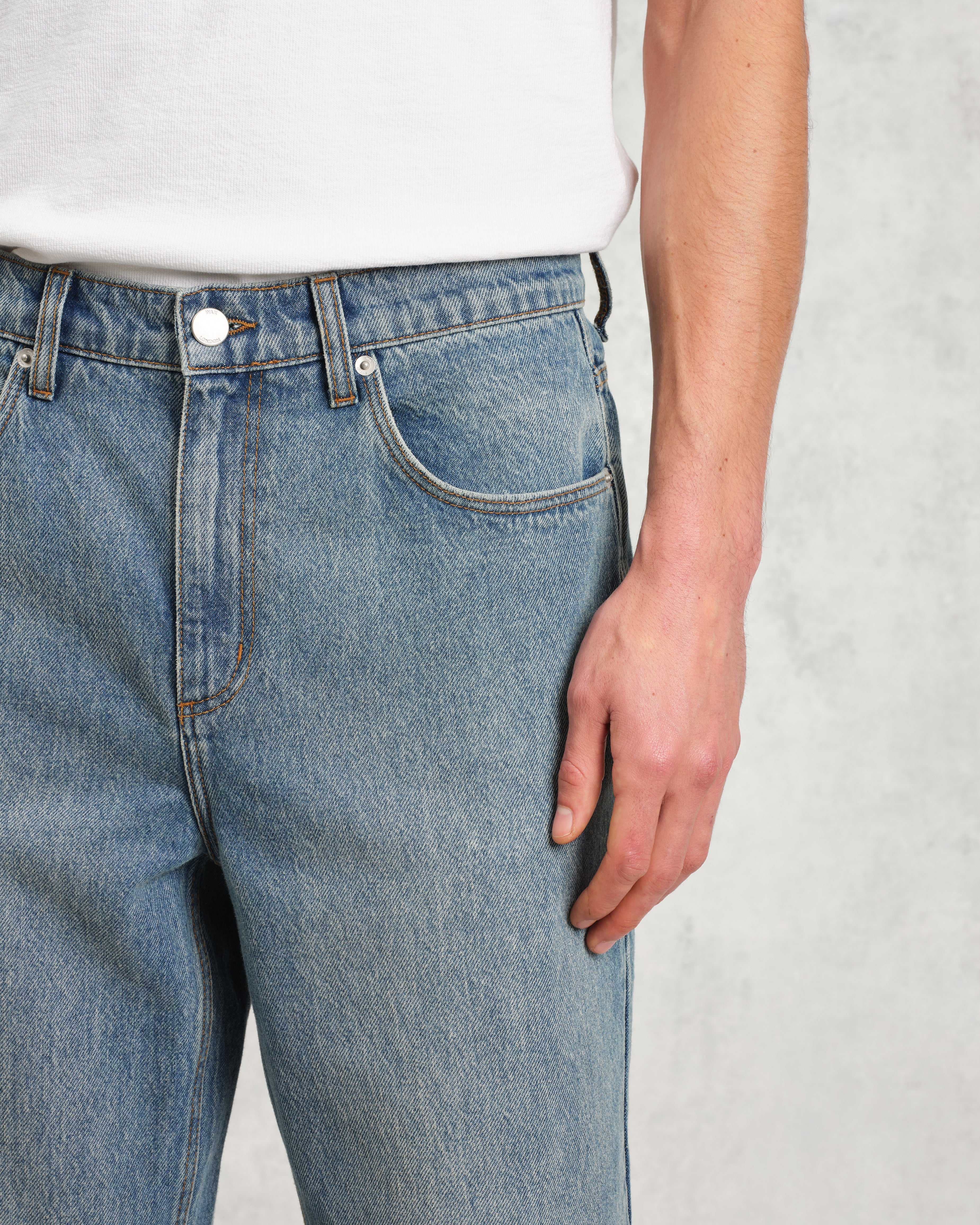Russell - Vintage Blue Straight Fit Denim Jeans