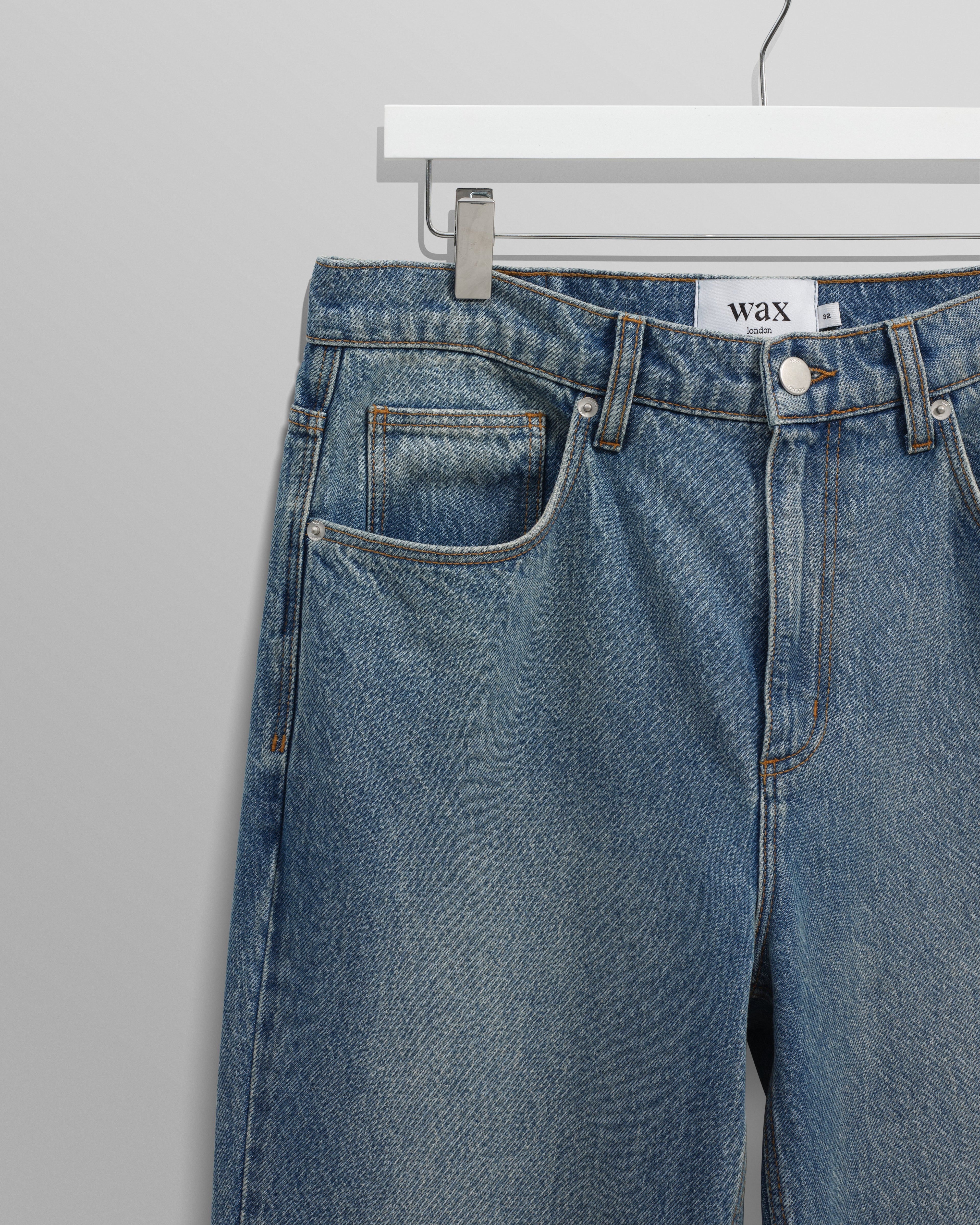 Russell - Vintage Blue Straight Fit Denim Jeans