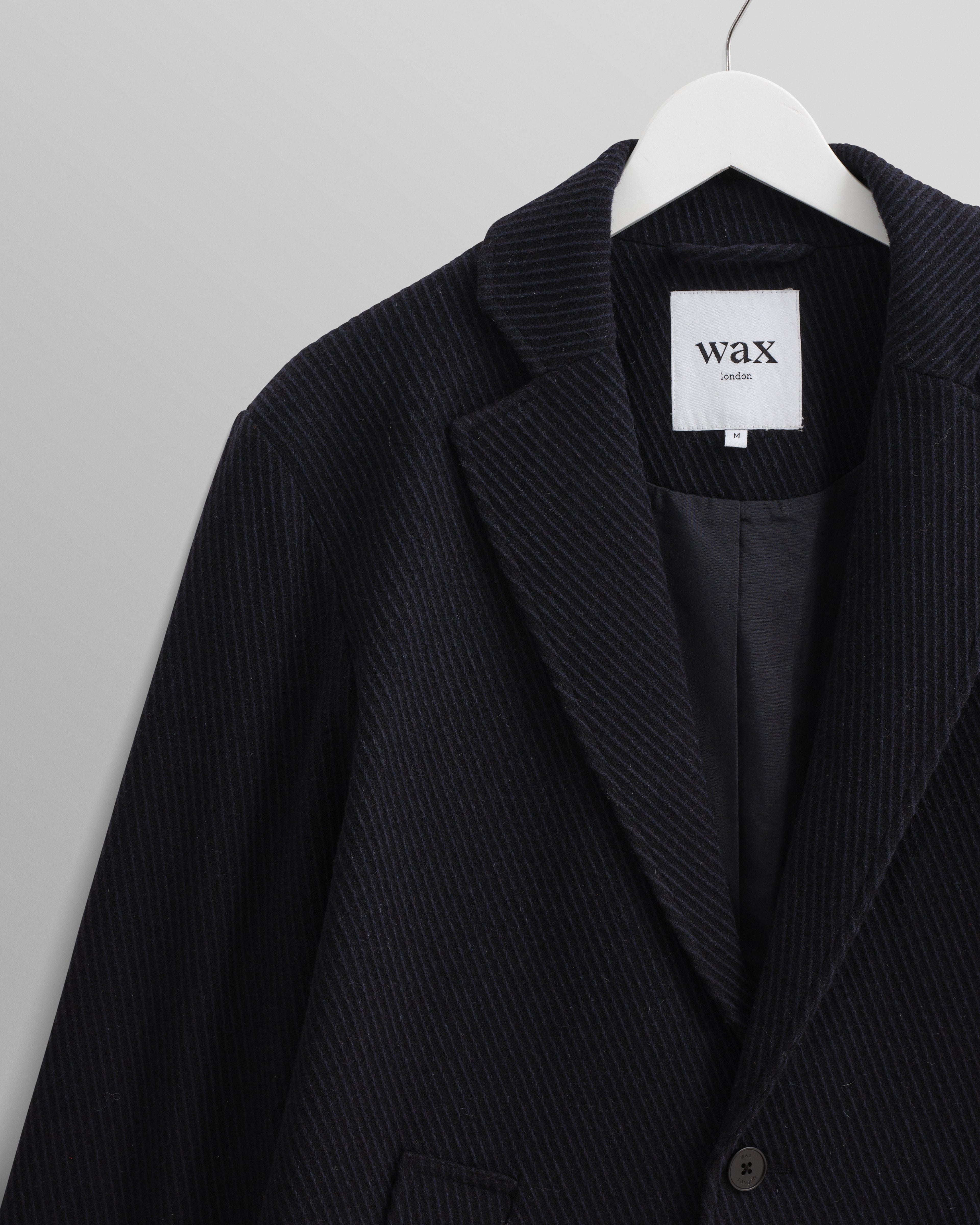 Sasso - Navy Twill Wool Coat