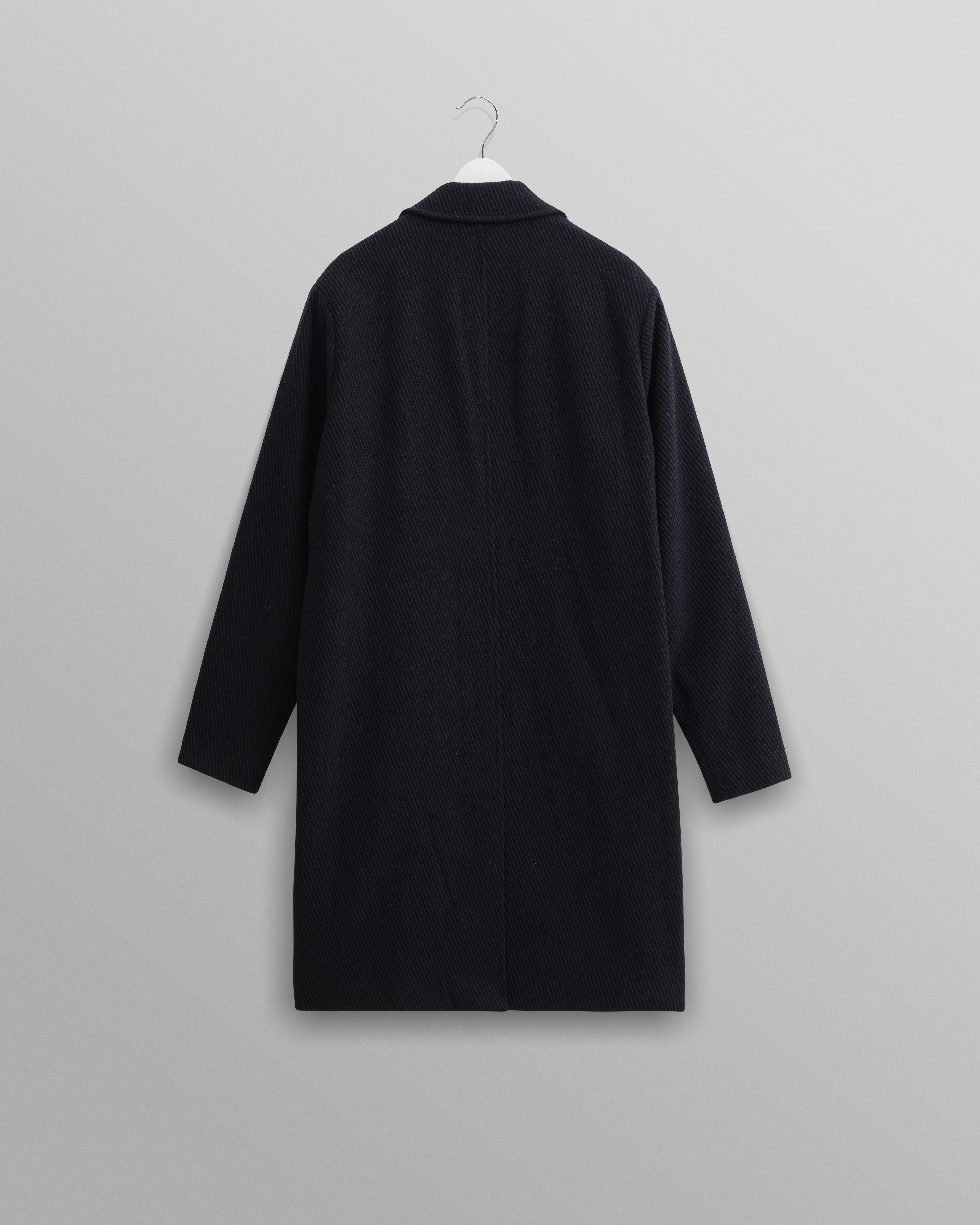 Sasso - Navy Twill Wool Coat