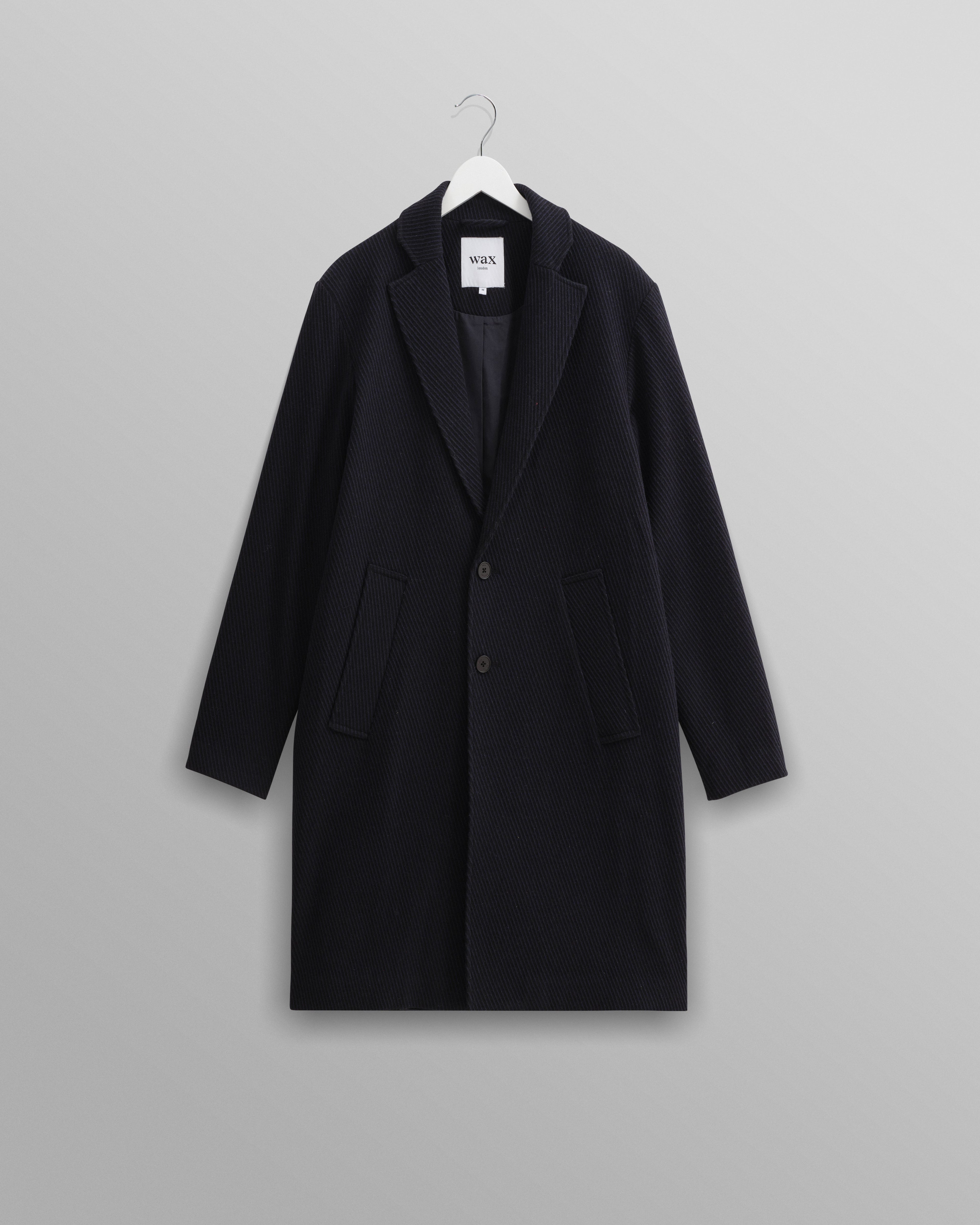 Sasso - Navy Twill Wool Coat