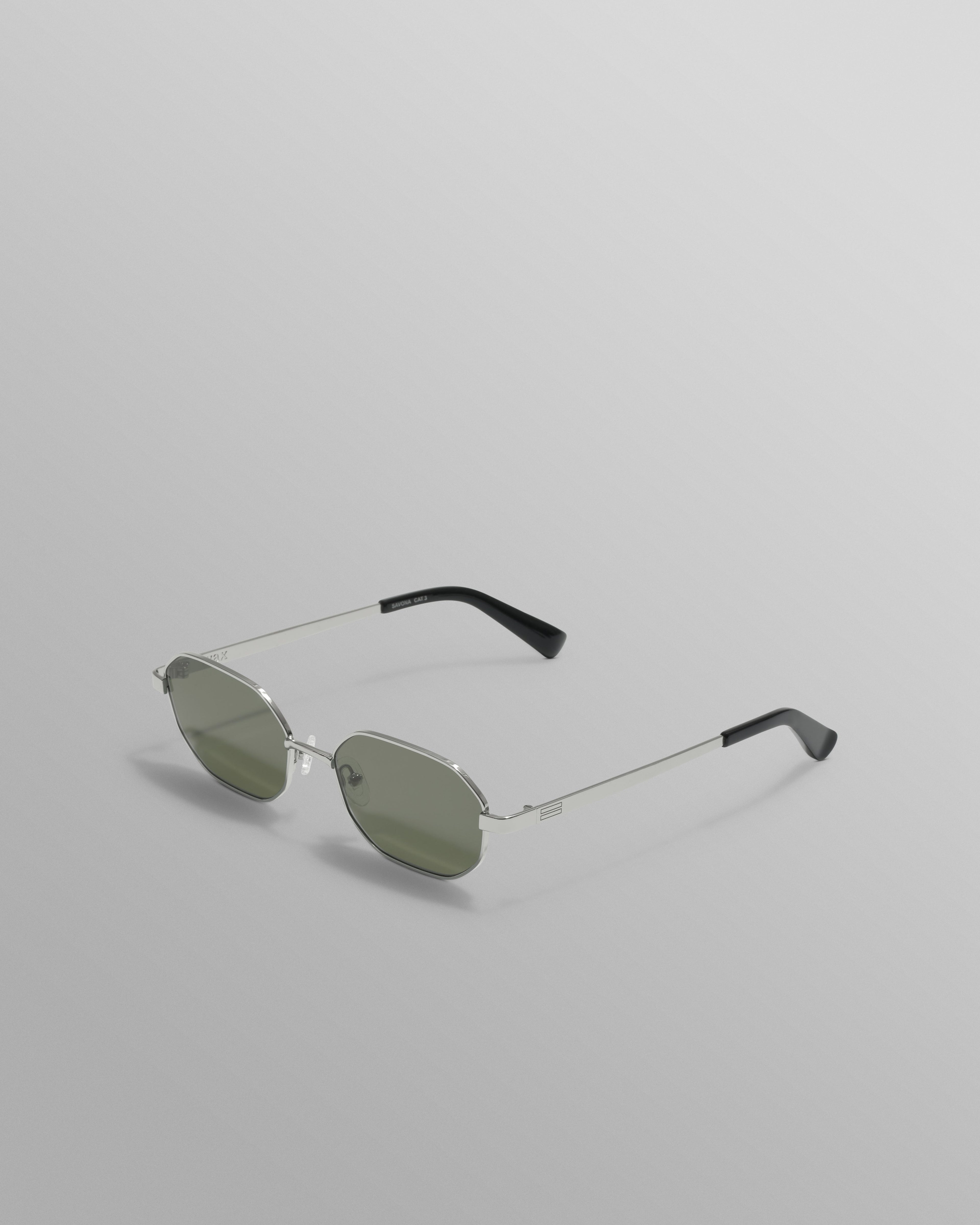 Savona - Silver Metal Rectangular Sunglasses