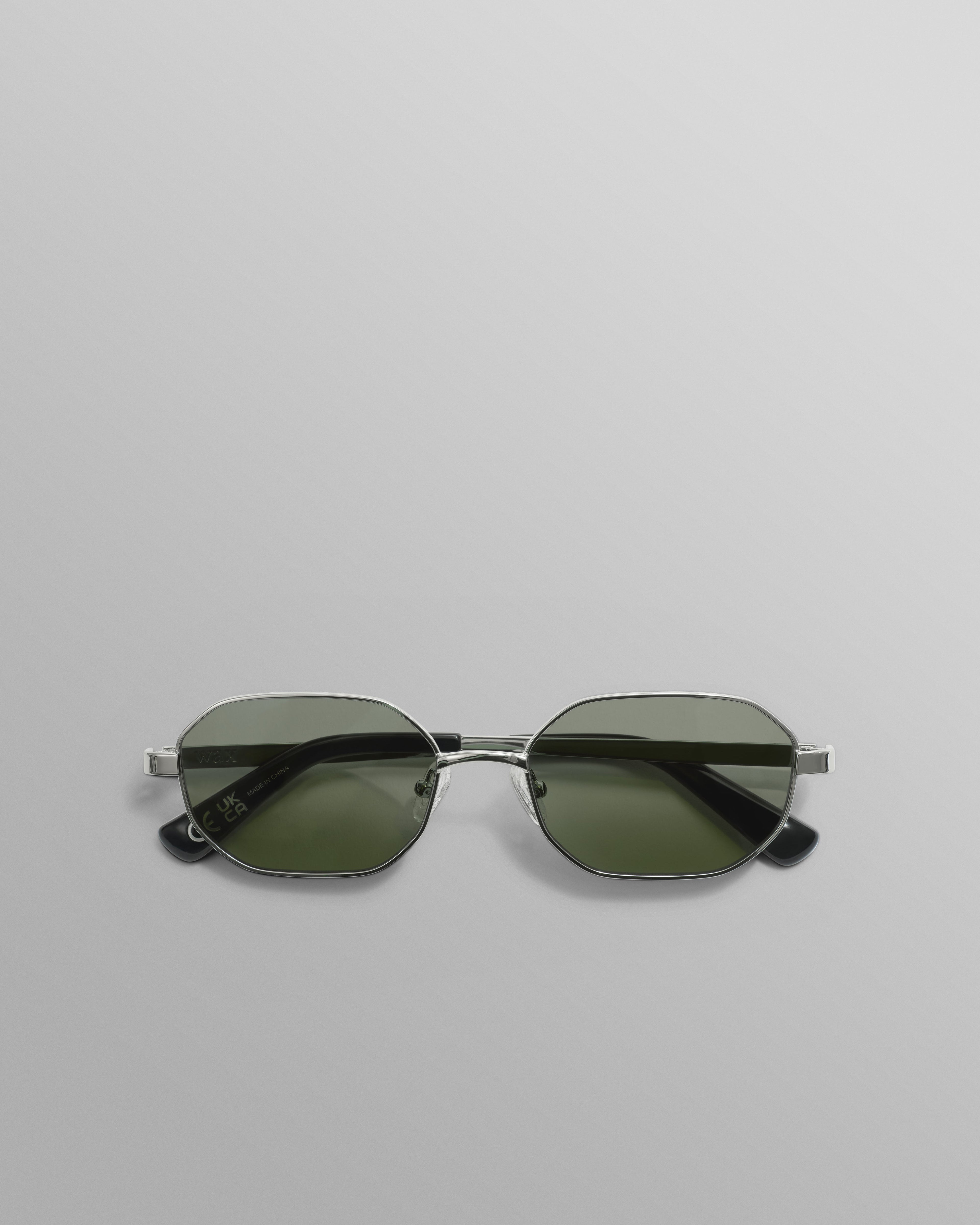 Savona - Silver Metal Rectangular Sunglasses