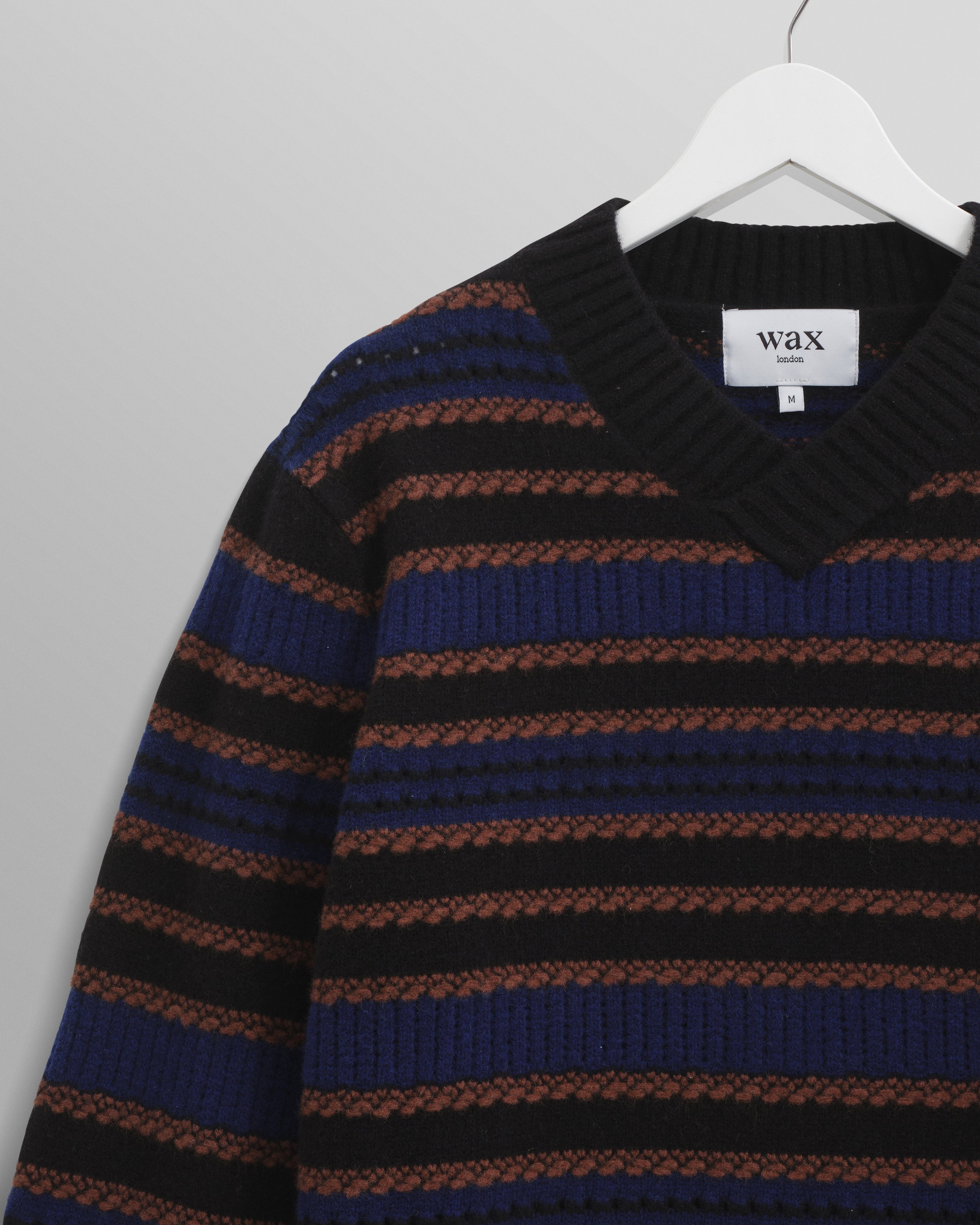 Scafell - Black Pointelle Stitch Jumper
