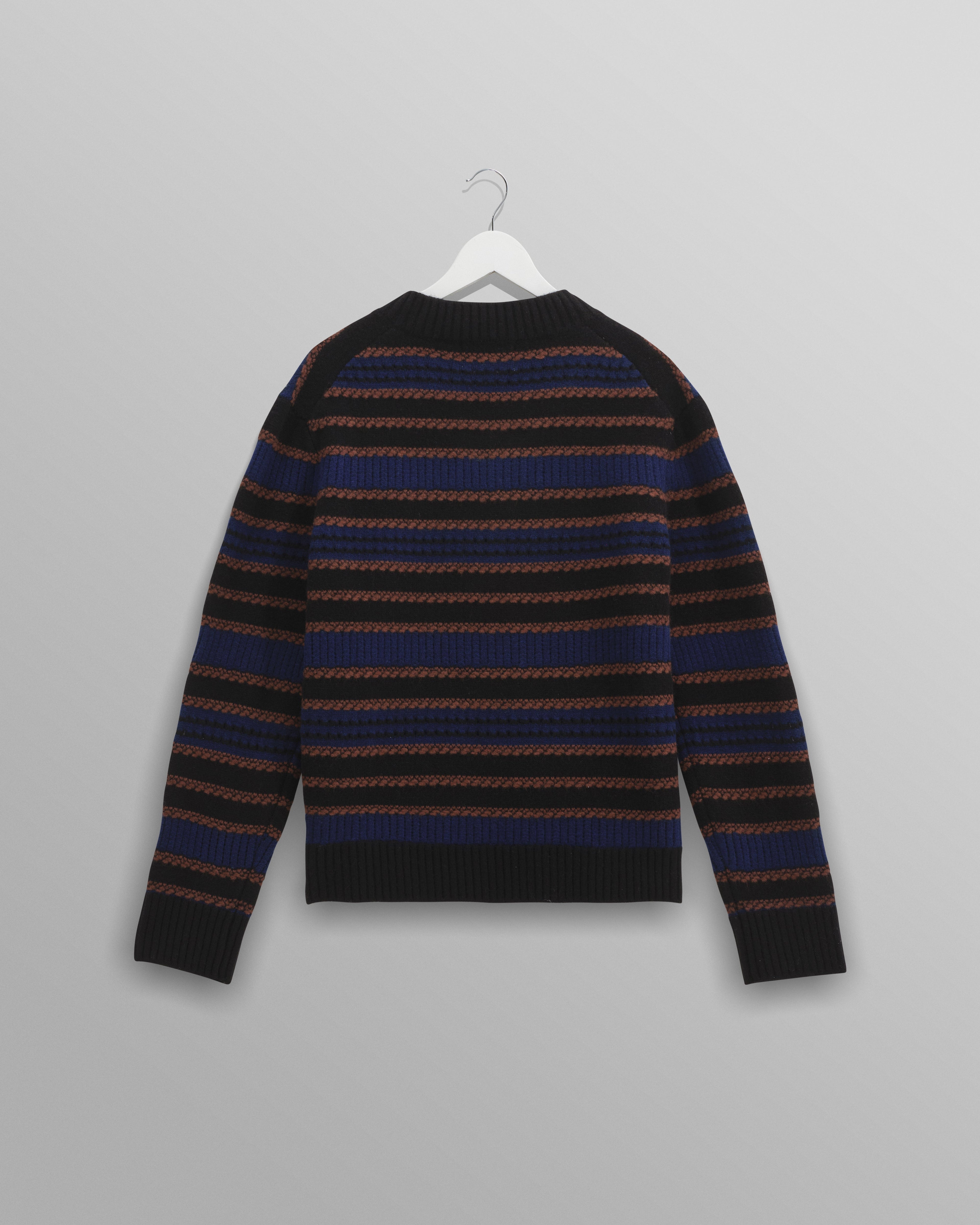 Scafell - Black Pointelle Stitch Jumper