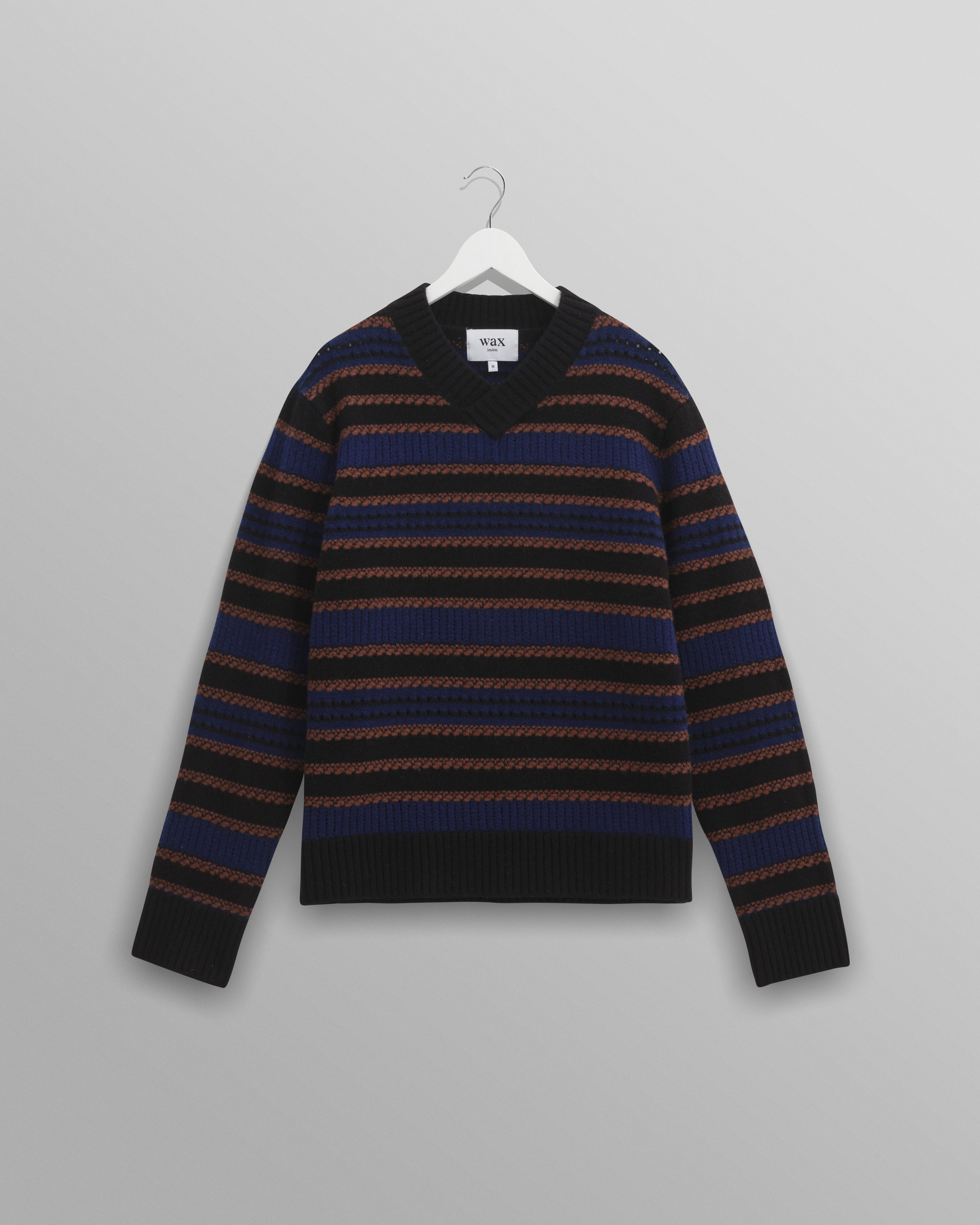 Scafell - Black Pointelle Stitch Jumper