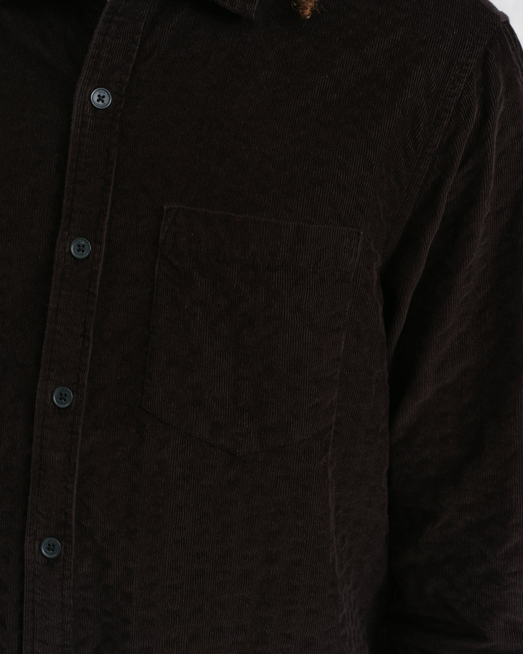 Shelly - Black Seersucker Corduroy Shirt
