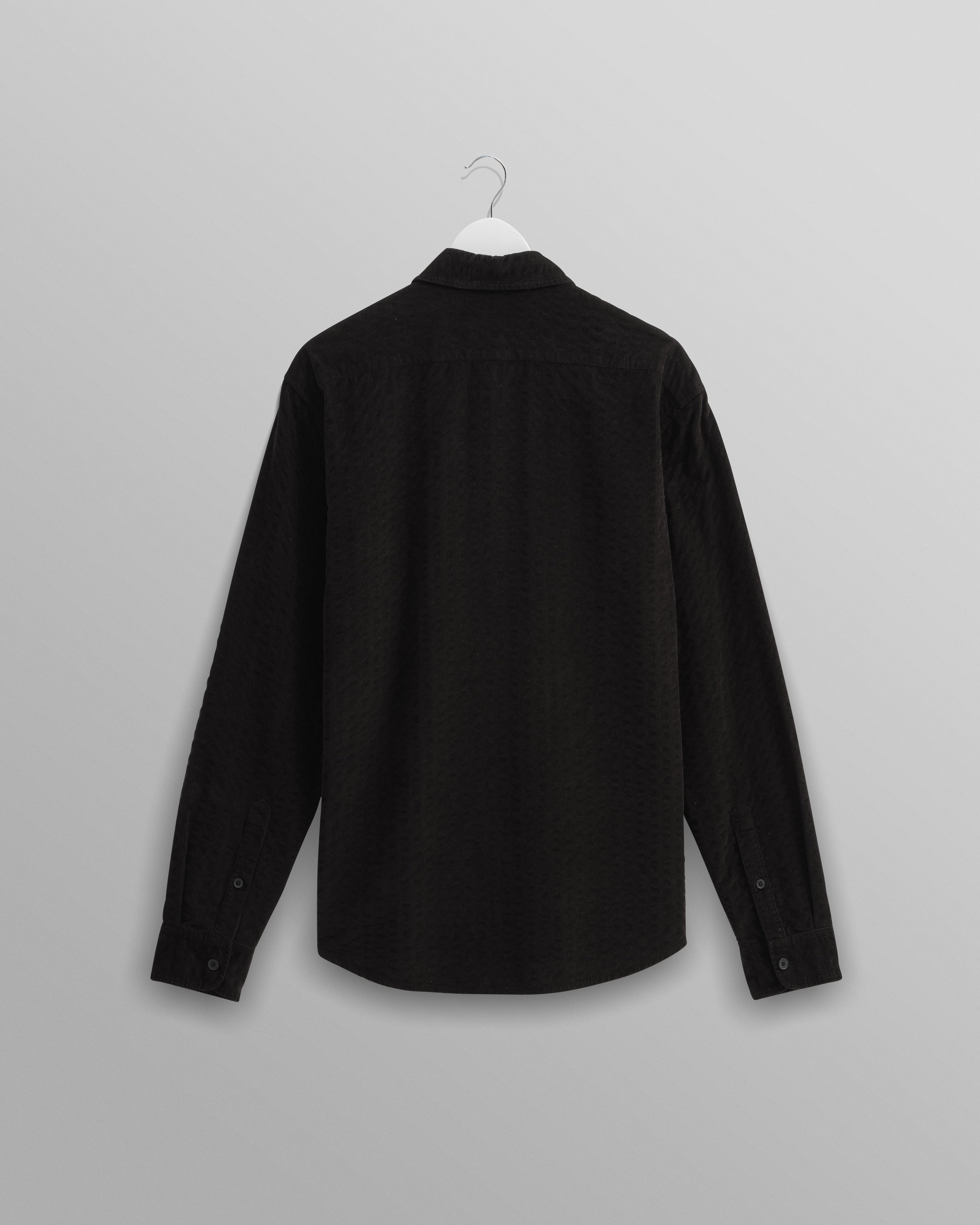 Shelly - Black Seersucker Corduroy Shirt