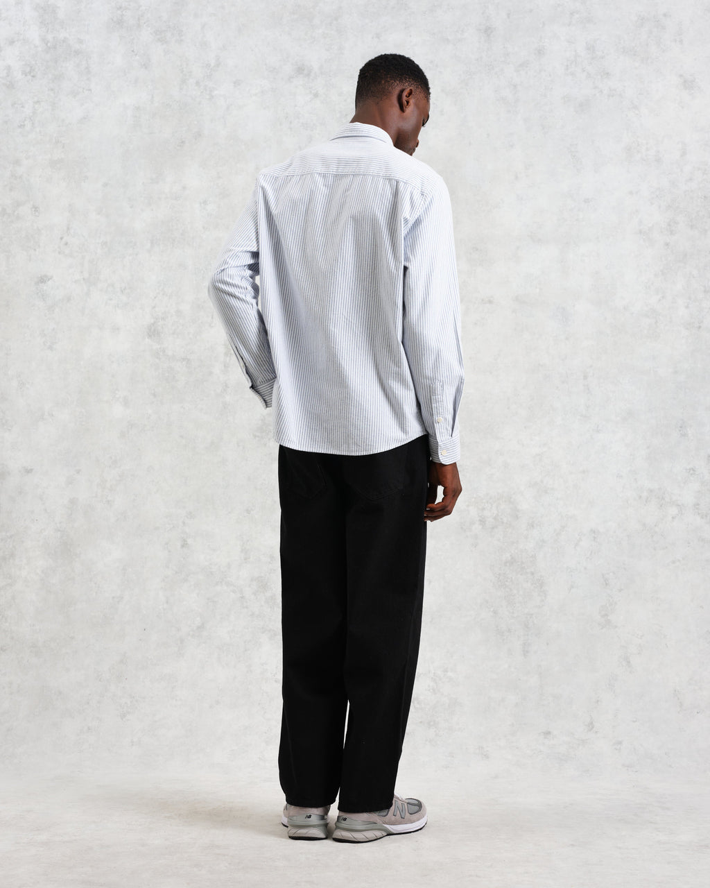 Shelly - Blue Brushed Oxford Stripe Shirt
