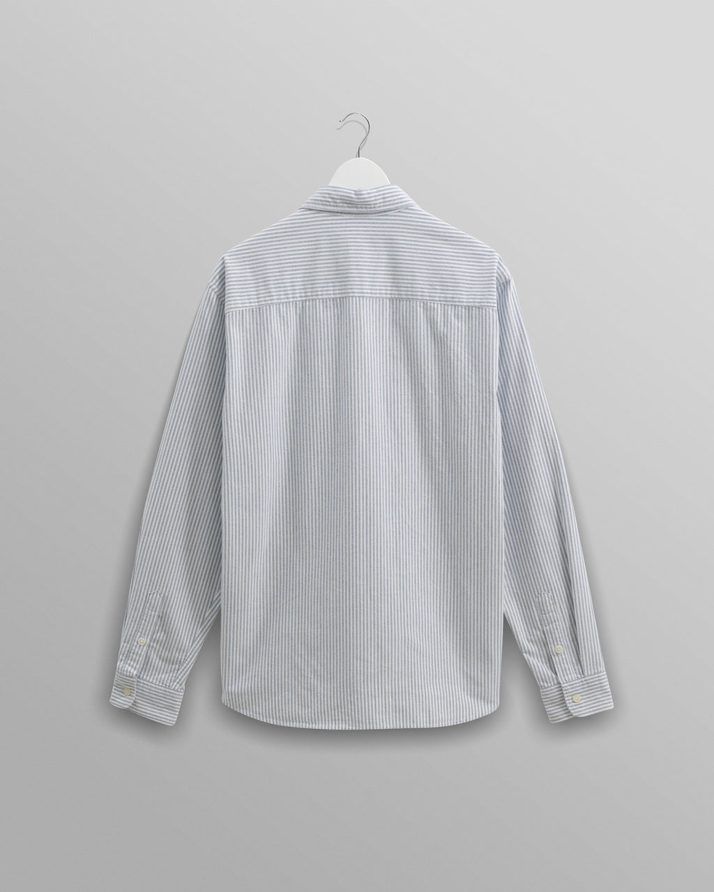 Shelly - Blue Brushed Oxford Stripe Shirt