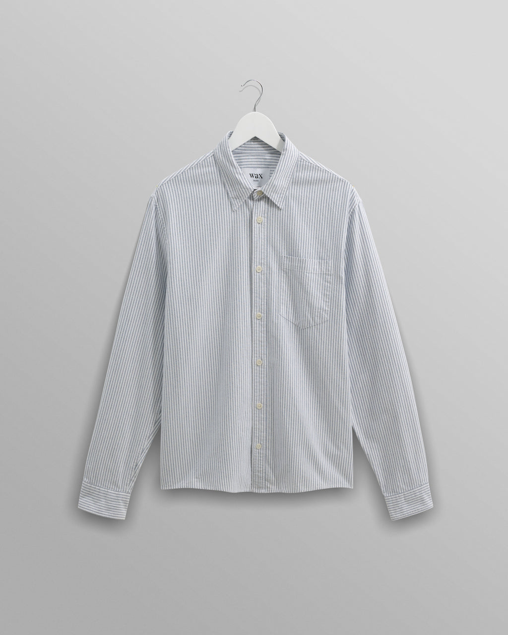 Shelly - Blue Brushed Oxford Stripe Shirt