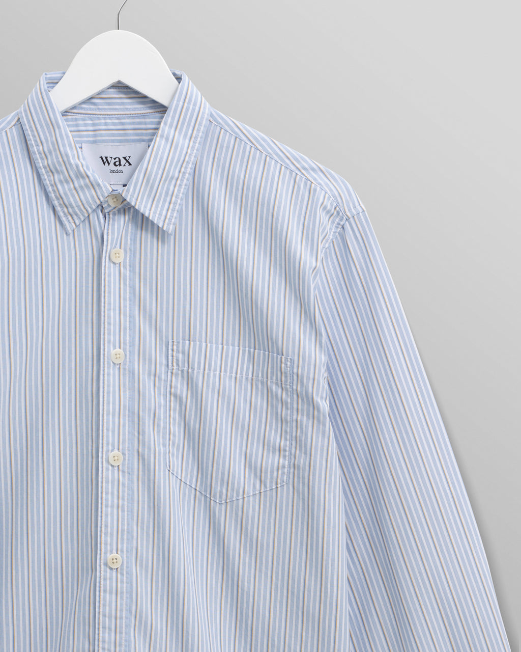 Shelly - Blue Organic Cotton Stripe Shirt