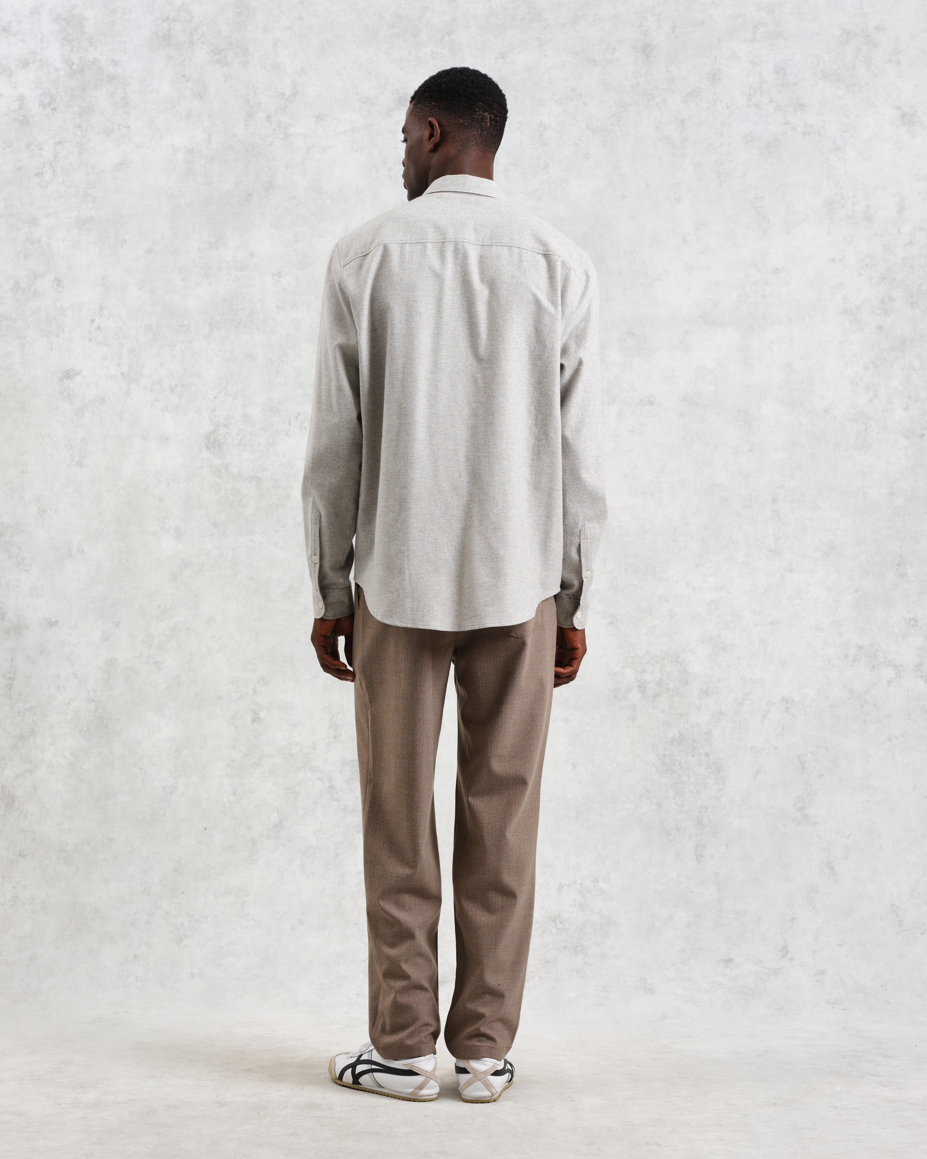 Shelly - Natural Plain Flannel Shirt
