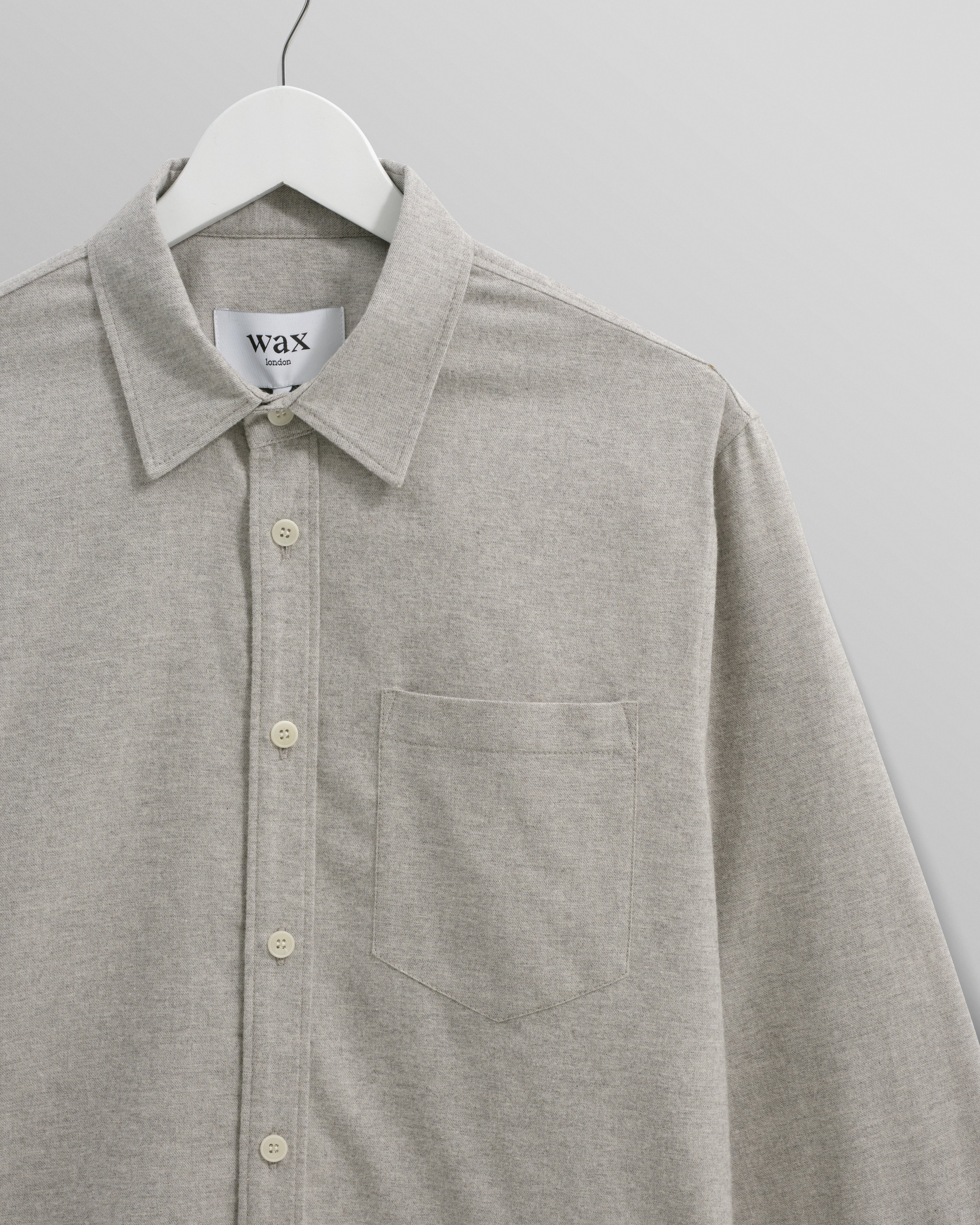 Shelly - Natural Plain Flannel Shirt