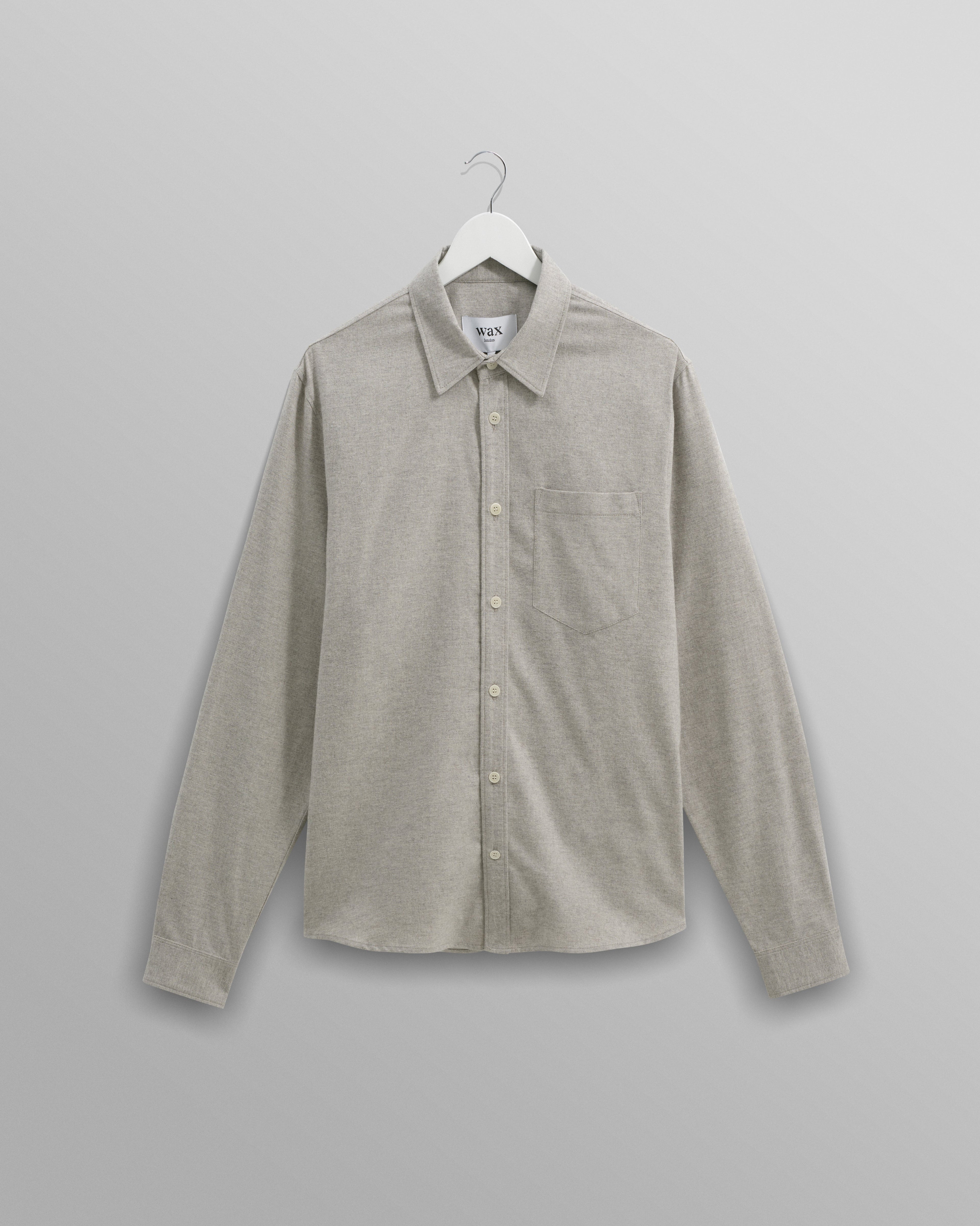 Shelly - Natural Plain Flannel Shirt