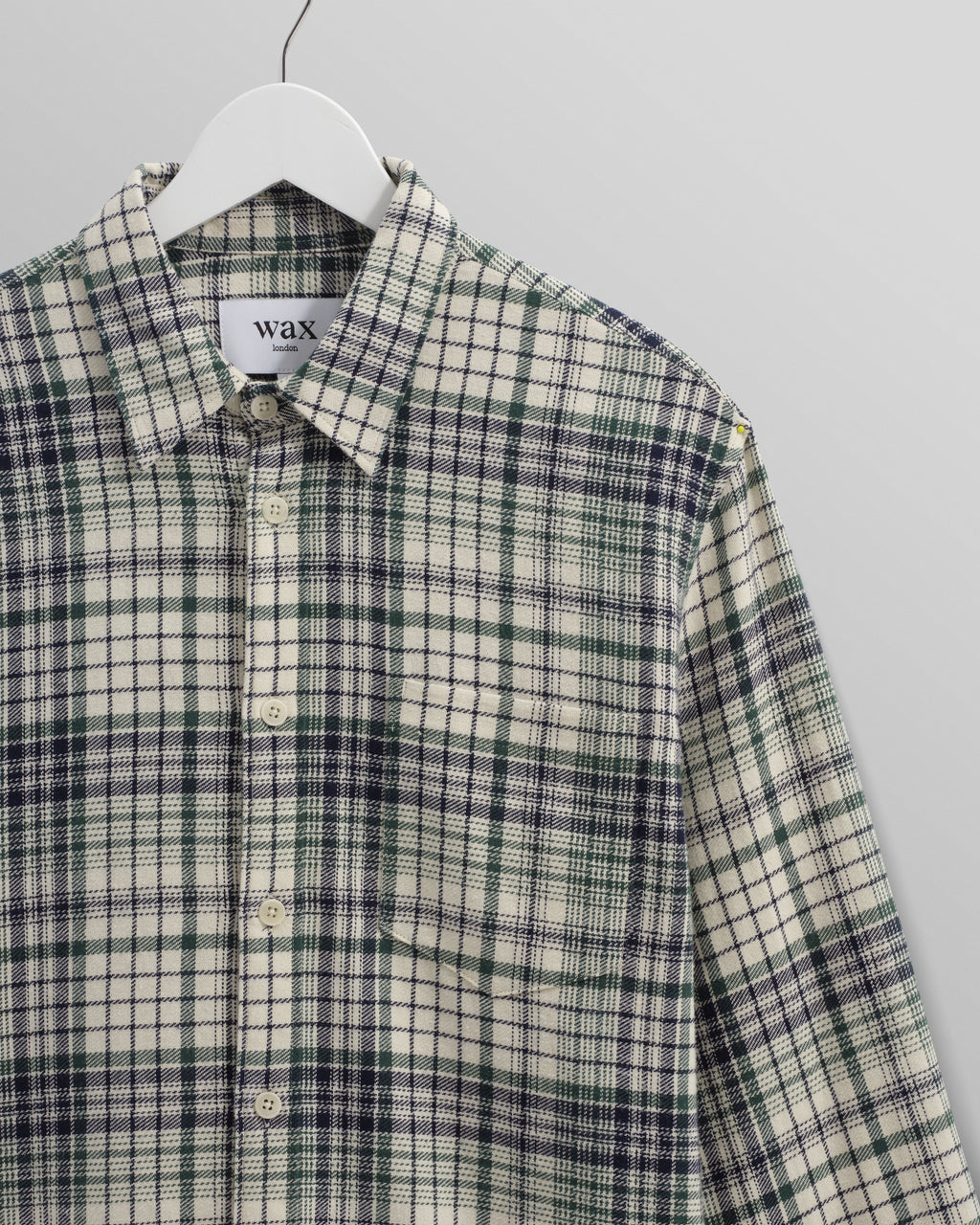 Shelly - Navy And Green Check Flannel Shirt