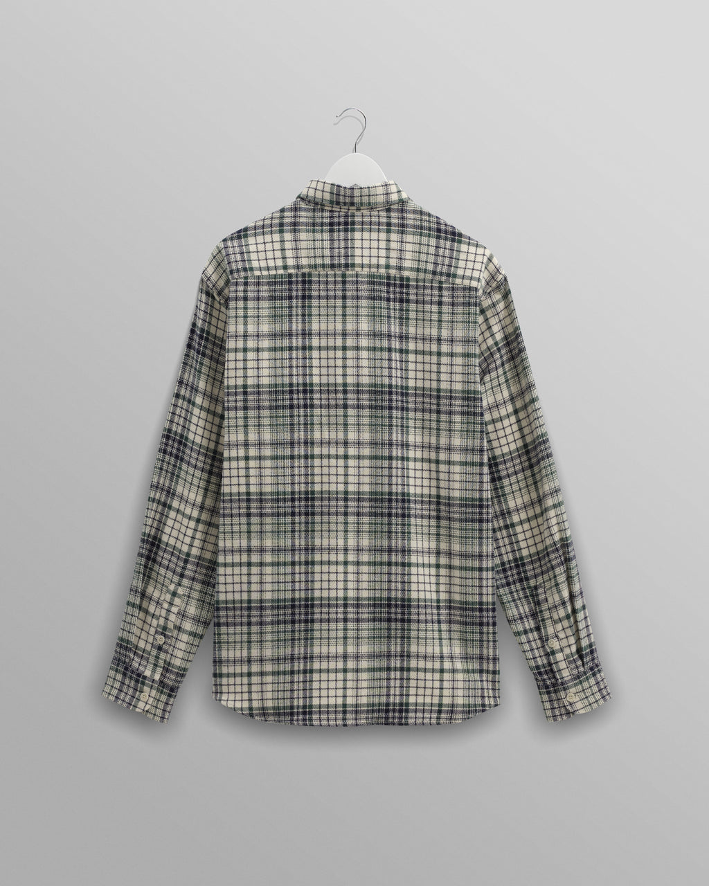 Shelly - Navy And Green Check Flannel Shirt
