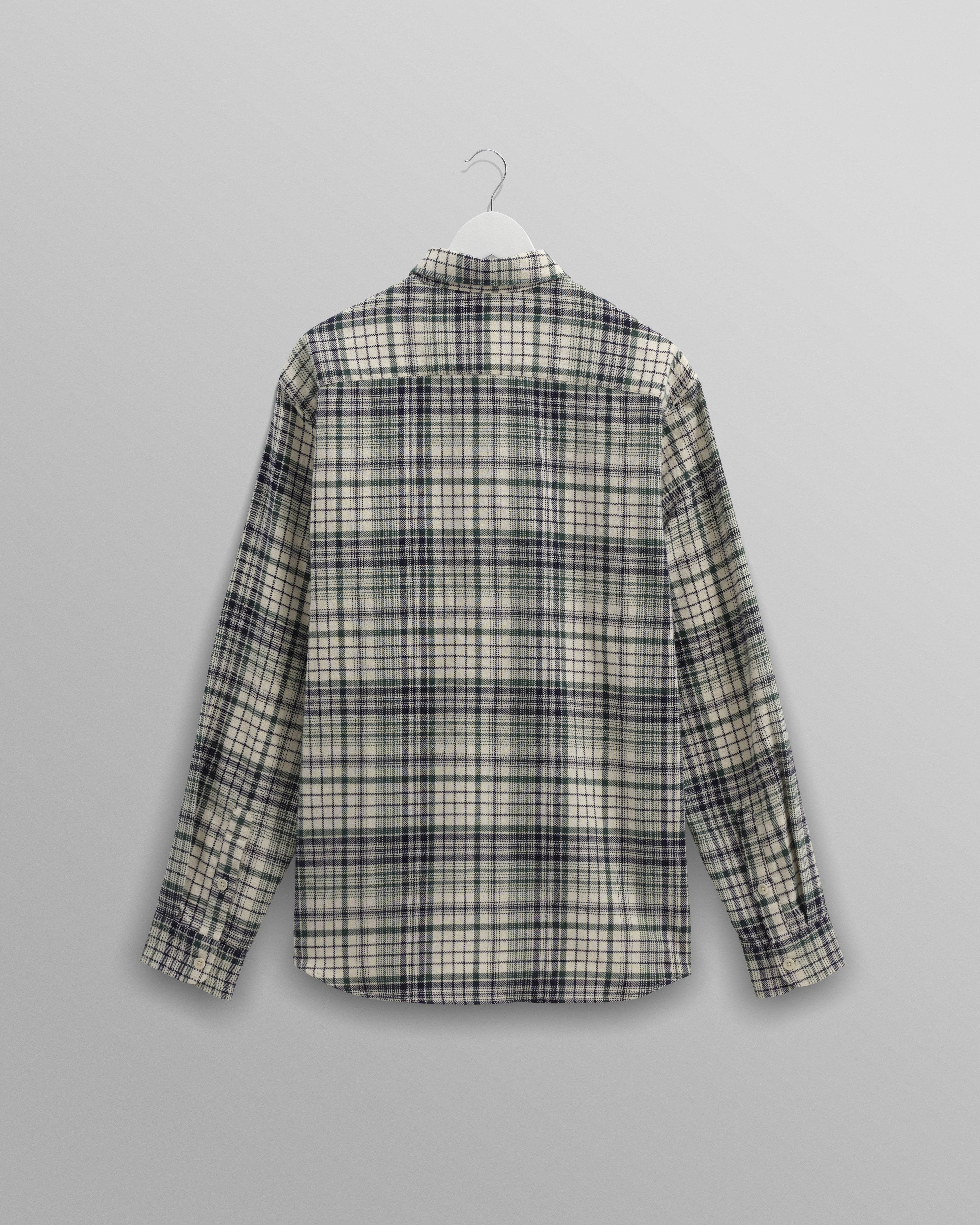 Shelly - Navy And Green Check Flannel Shirt