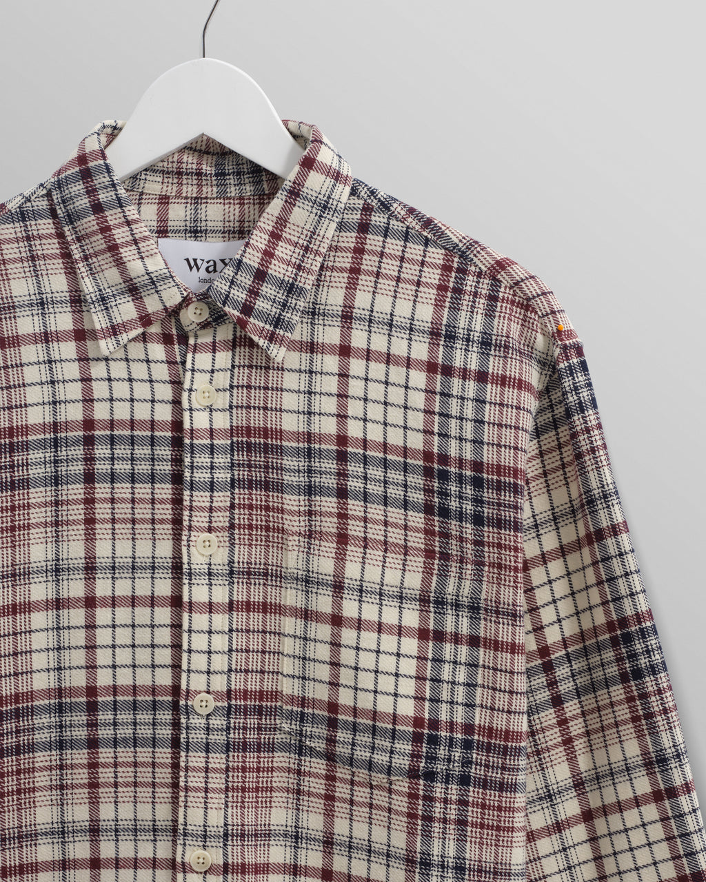 Shelly - Navy And Red Check Flannel Shirt