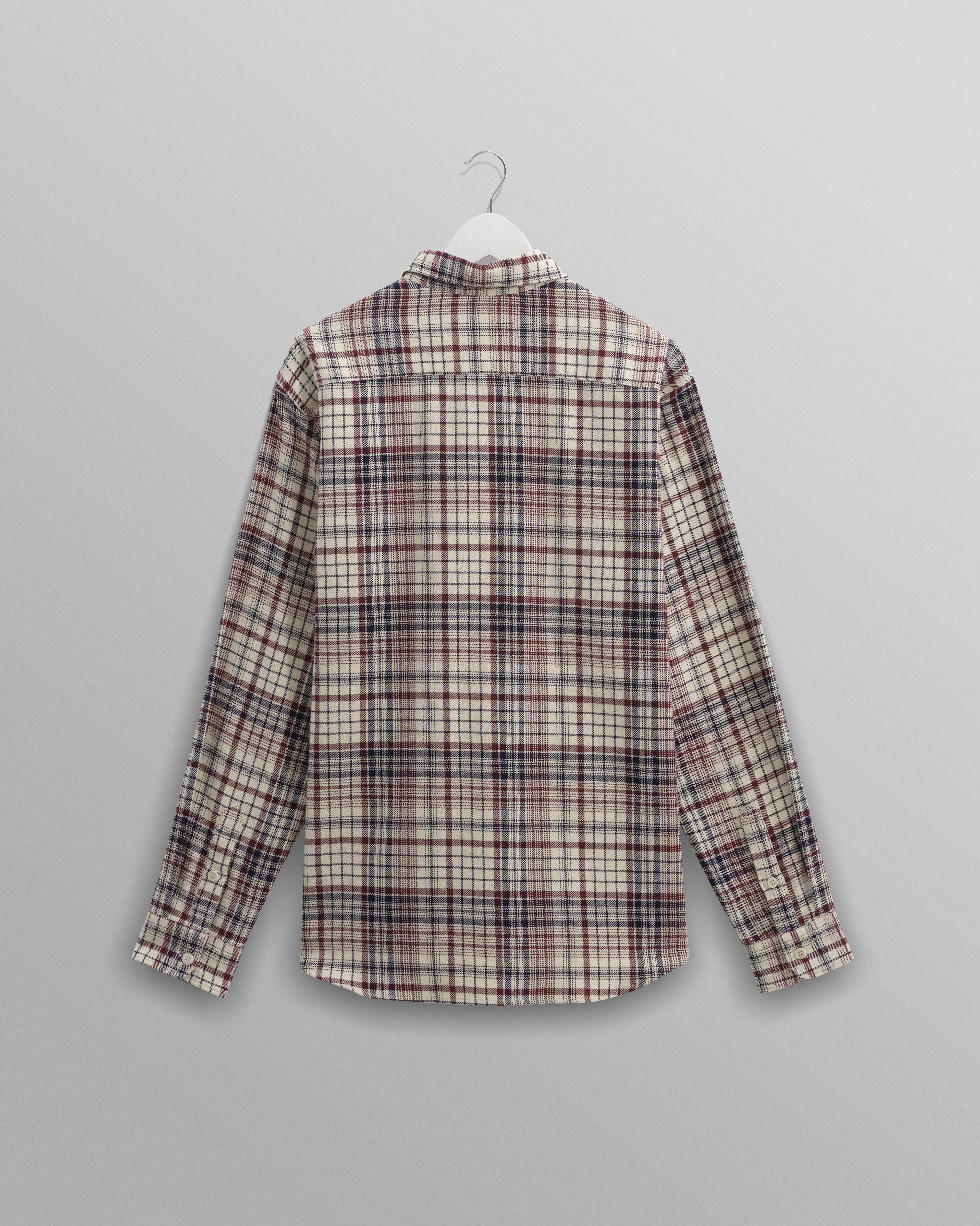 Shelly - Navy And Red Check Flannel Shirt