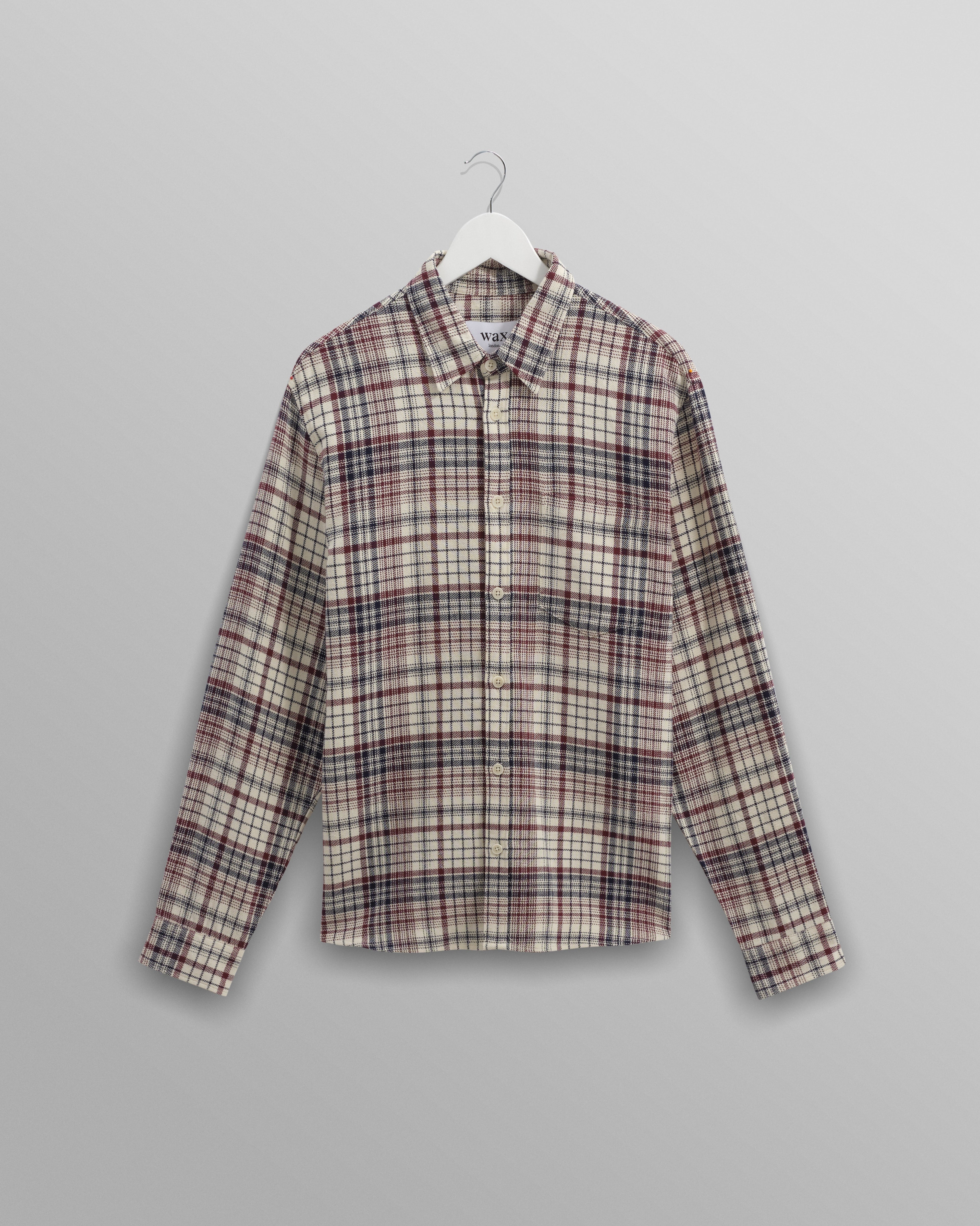 Shelly - Navy And Red Check Flannel Shirt