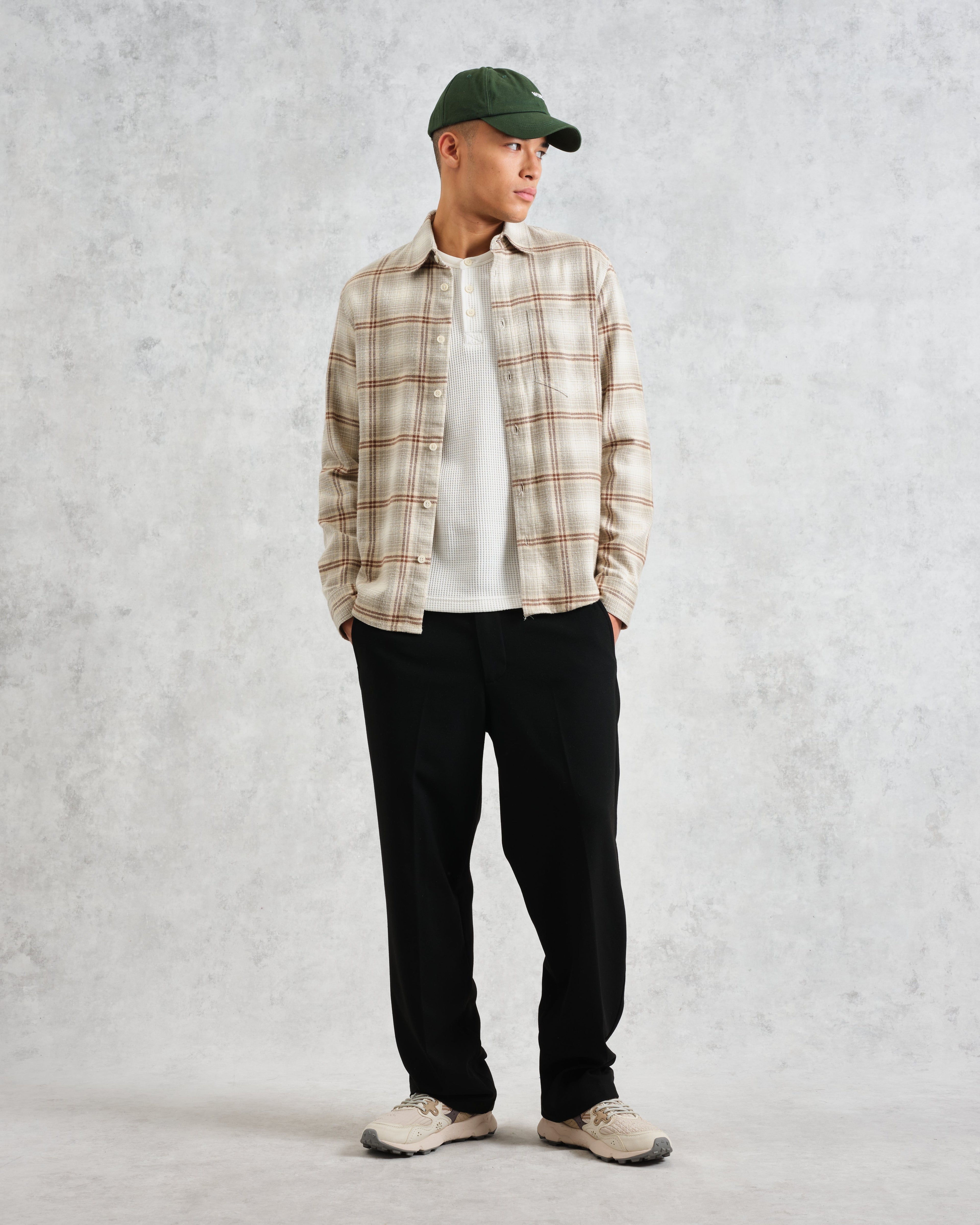 Shelly - Sage And Ecru Ombre Flannel Shirt