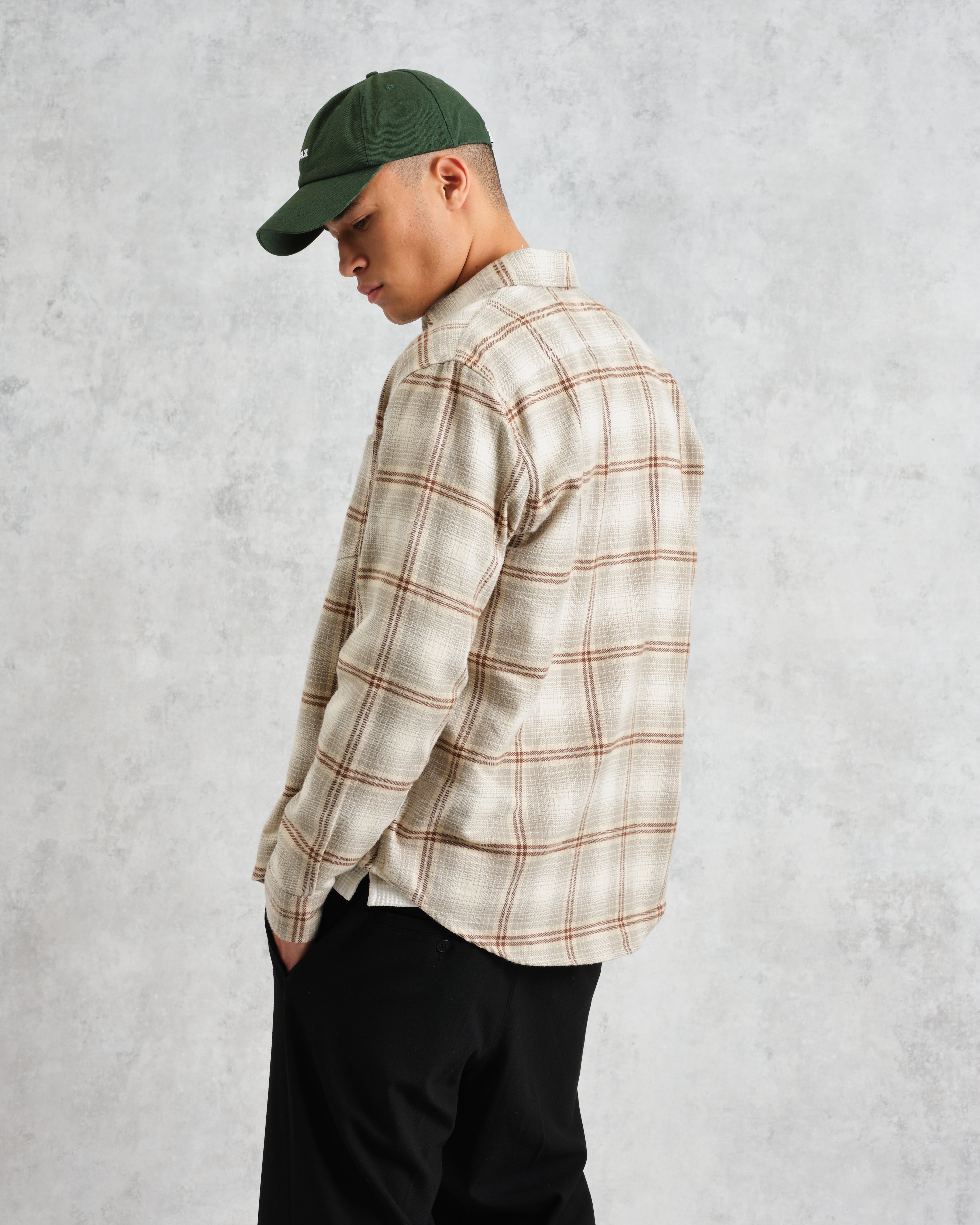 Shelly - Sage And Ecru Ombre Flannel Shirt