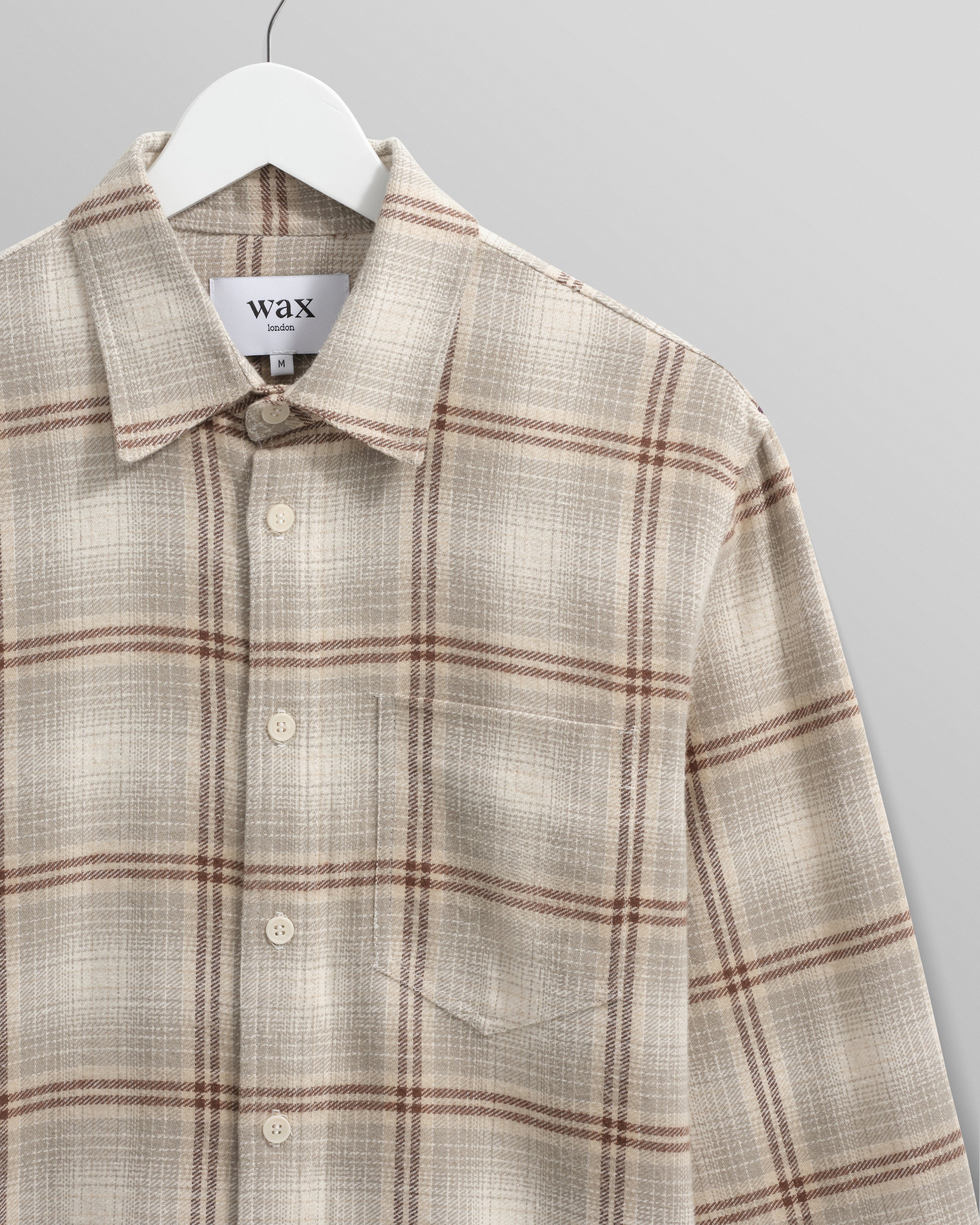 Shelly - Sage And Ecru Ombre Flannel Shirt